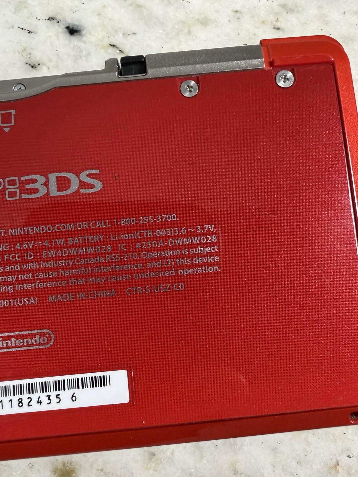Nintendo 3DS Flame Red Console Bundle w/ Charger, Stylus & 2GB SD Card Tested