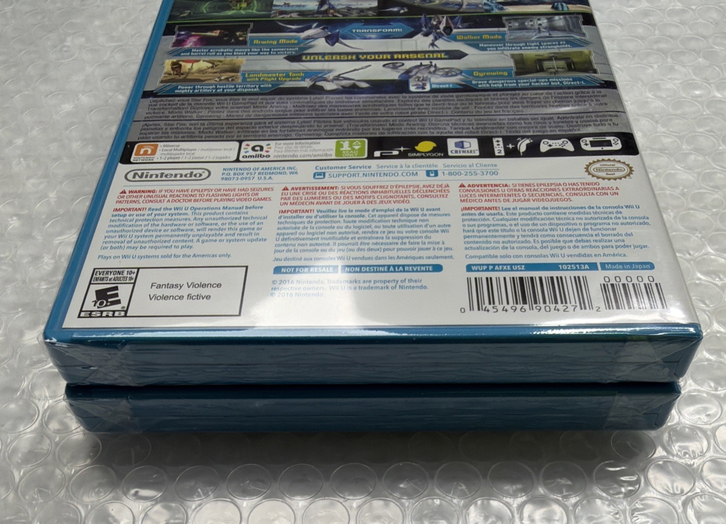 Star Fox Zero + Bonus StarFox Guard US NTSC Release WiiU Wii U Factory Sealed
