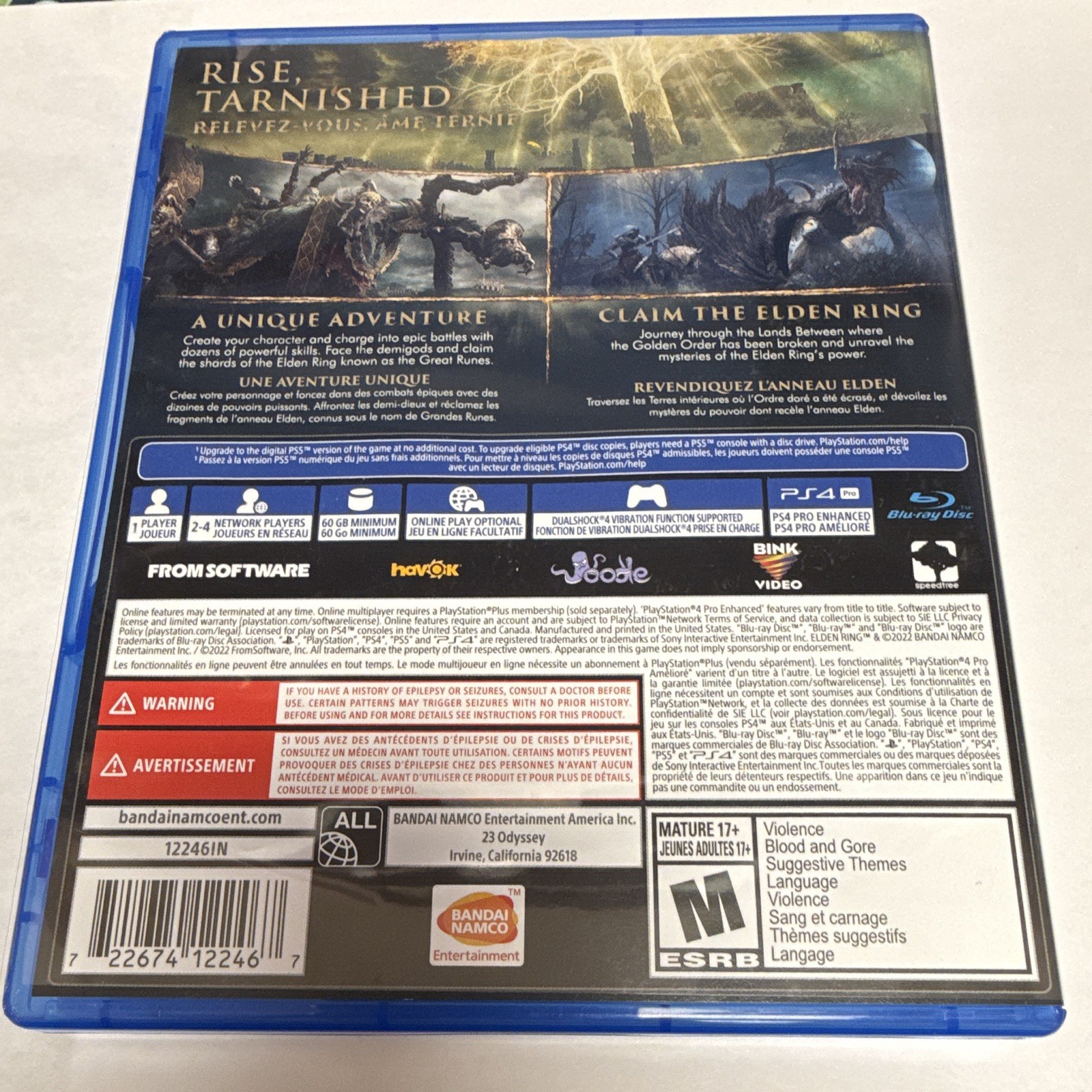 Bandai Namco Elden Ring (Sony PlayStation 4) PS4 M PS5 Upgrade Available