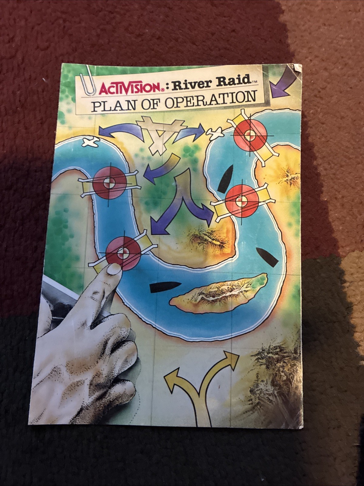 River Raid (Atari 2600 1982 W/ Manual / Map) AX020 Arcade Game Vintage