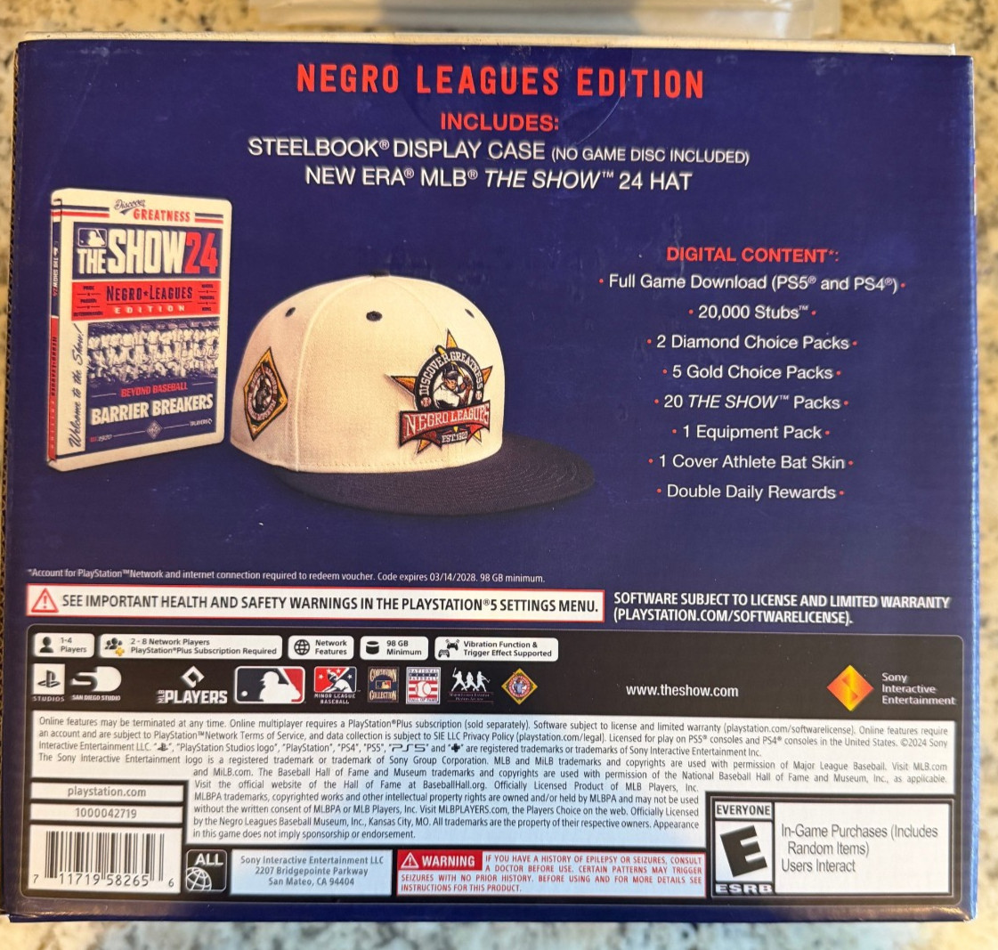 MLB The Show 24 The Negro Leagues Edition PS4 & PS5 Download Playstation 5 Hat