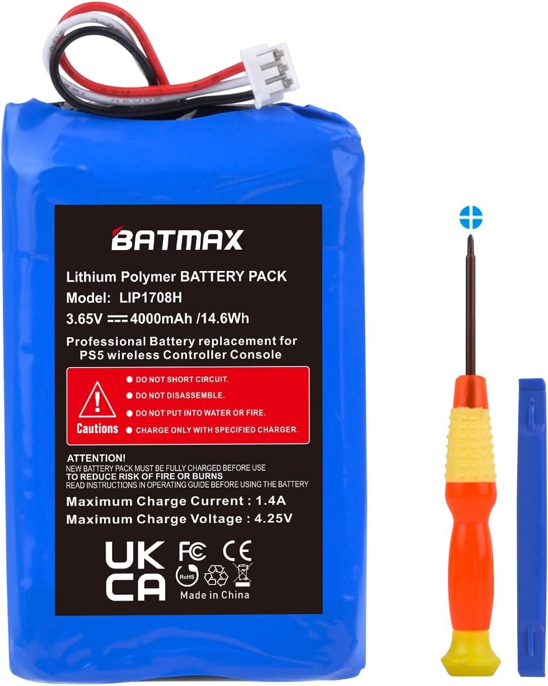 4000mAh LIP1708 Replacement Battery for Sony PS5 DualSense Controller