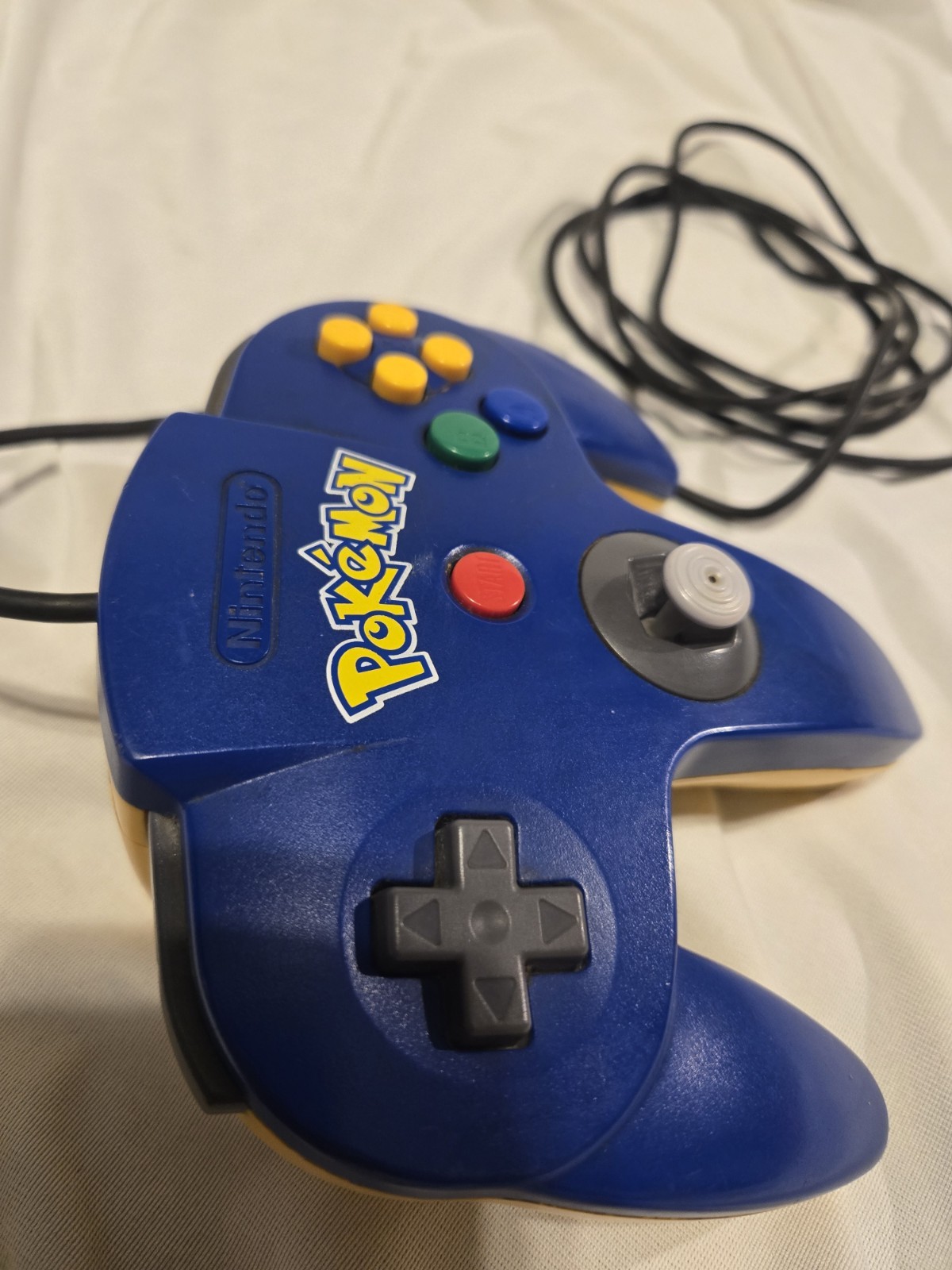 Nintendo 64 Pokemon Edition N64 Controller Blue & Yellow GOOD Rare