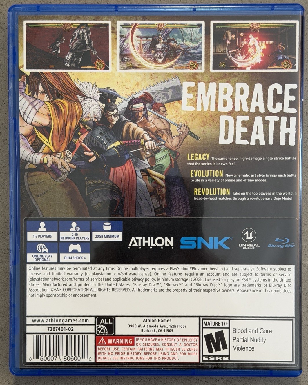 Samurai Shodown – Sony PlayStation 4, 2019 PS4