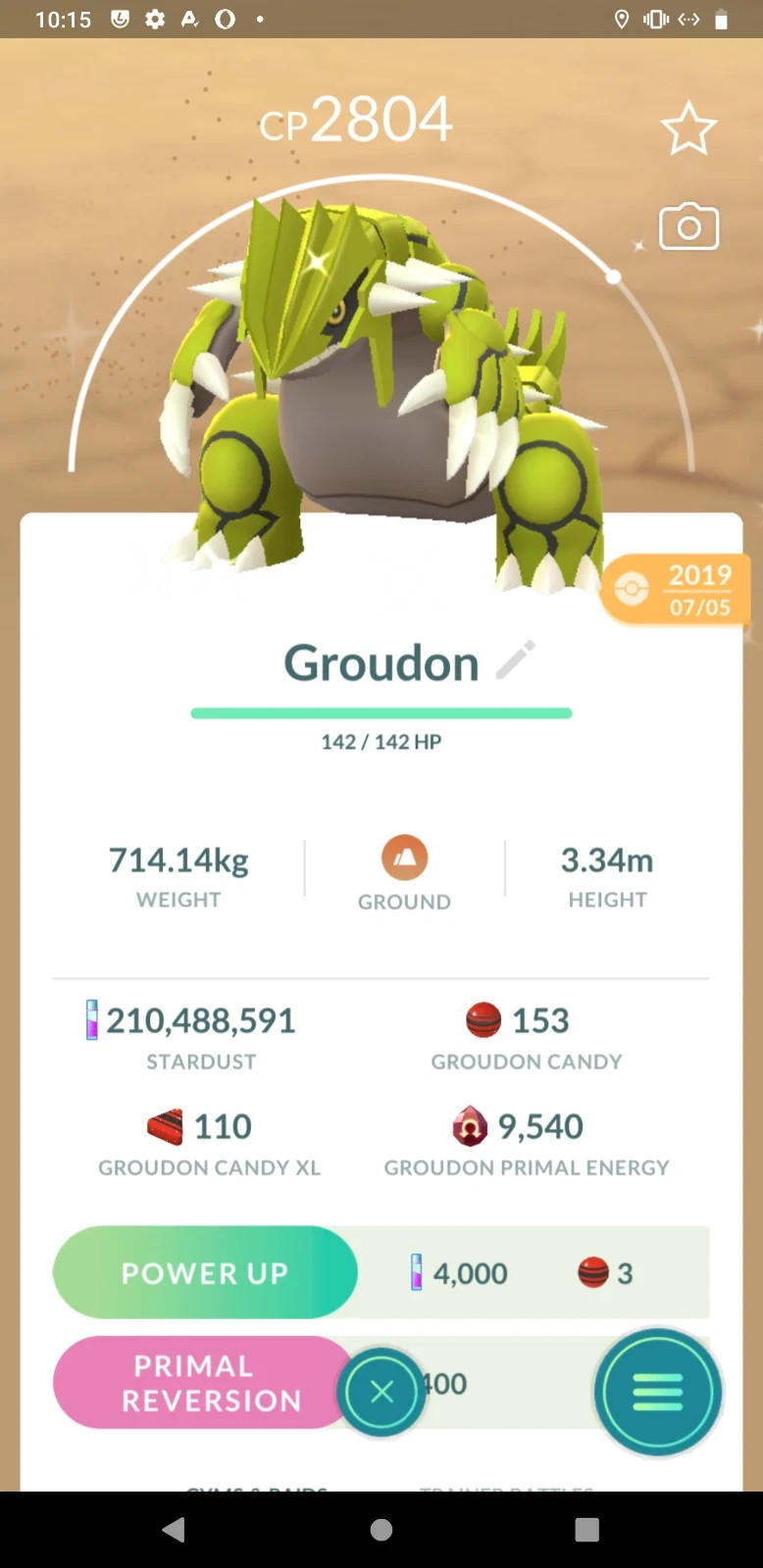 Shiny Groudon | PTC 20k Dust | Go