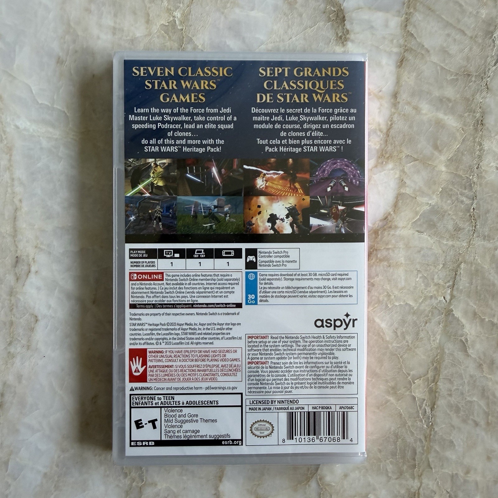 Star Wars: Heritage Pack, 7 Classic Games (Nintendo Switch, 2023) New Sealed