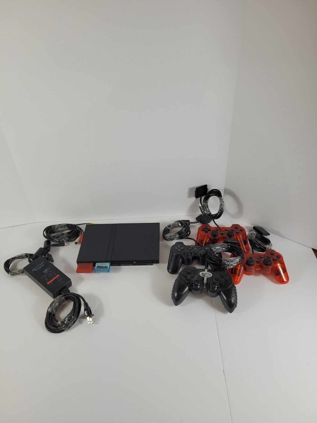 Sony SCPH-75001 PlayStation 2 PS2 Home Console-Black Bundle Tested Works
