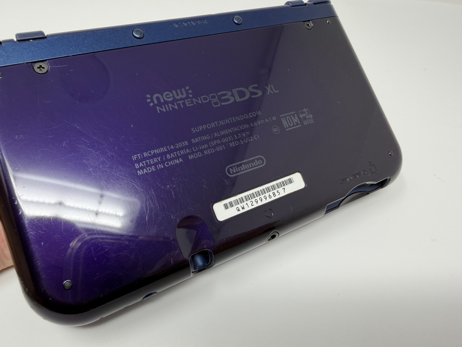Nintendo New 3DS XL Galaxy Edition Handheld Console System – Purple w/charger