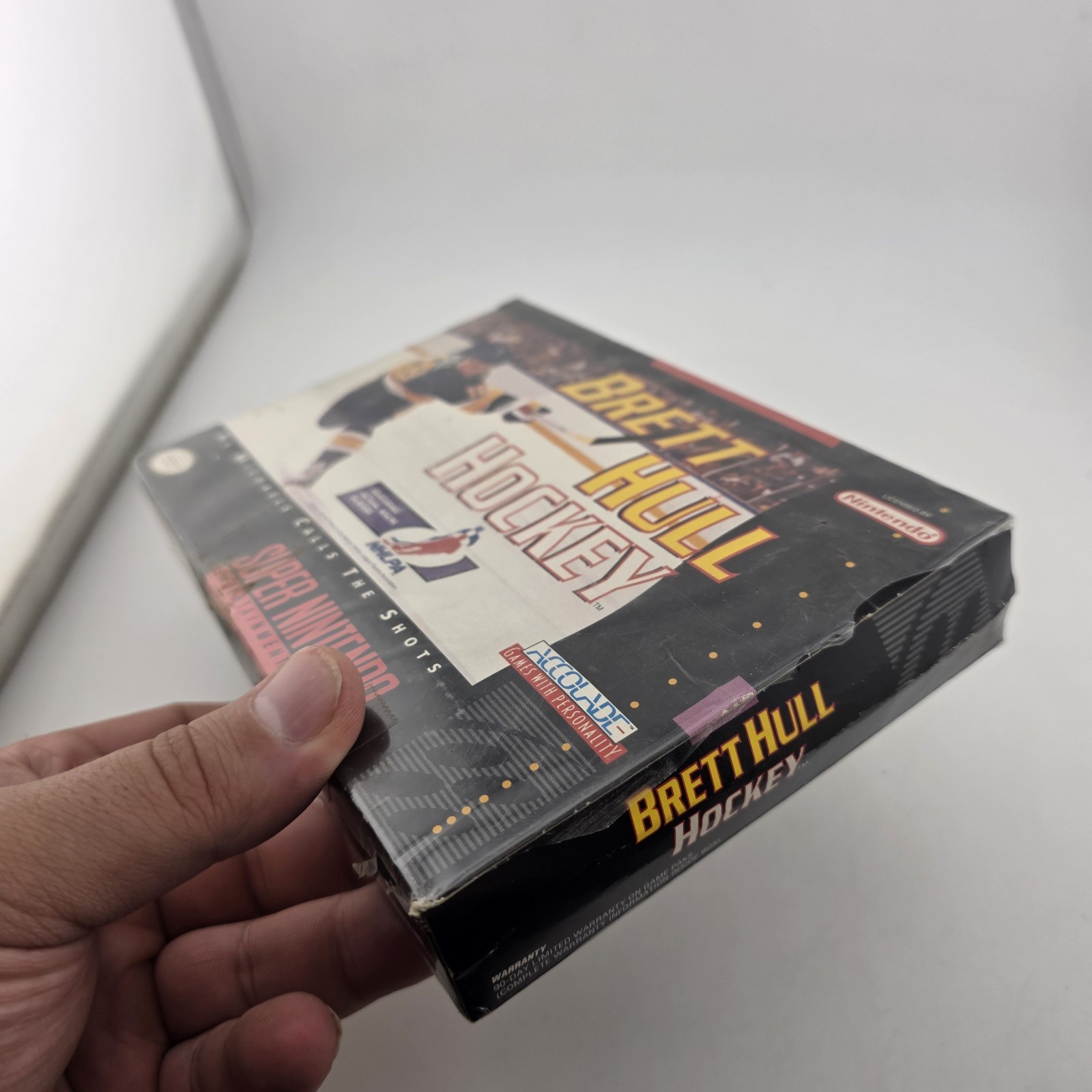 Brett Hull Hockey – Box With Reg Card – Super Nintendo SNES – Shrink (No Game)