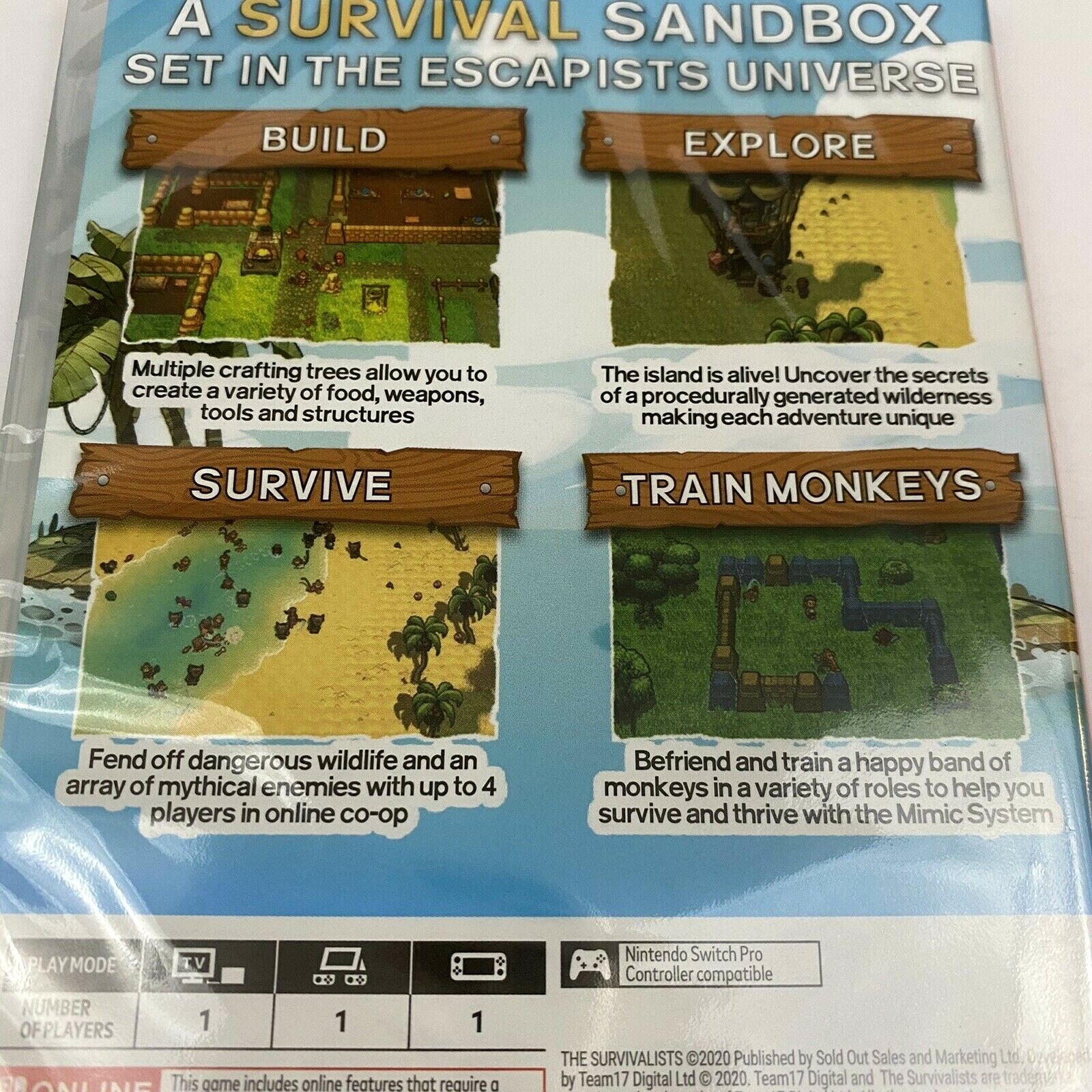 The Survivalists (Nintendo Switch, 2020) Craft Food Weapons Tools Structures NEW