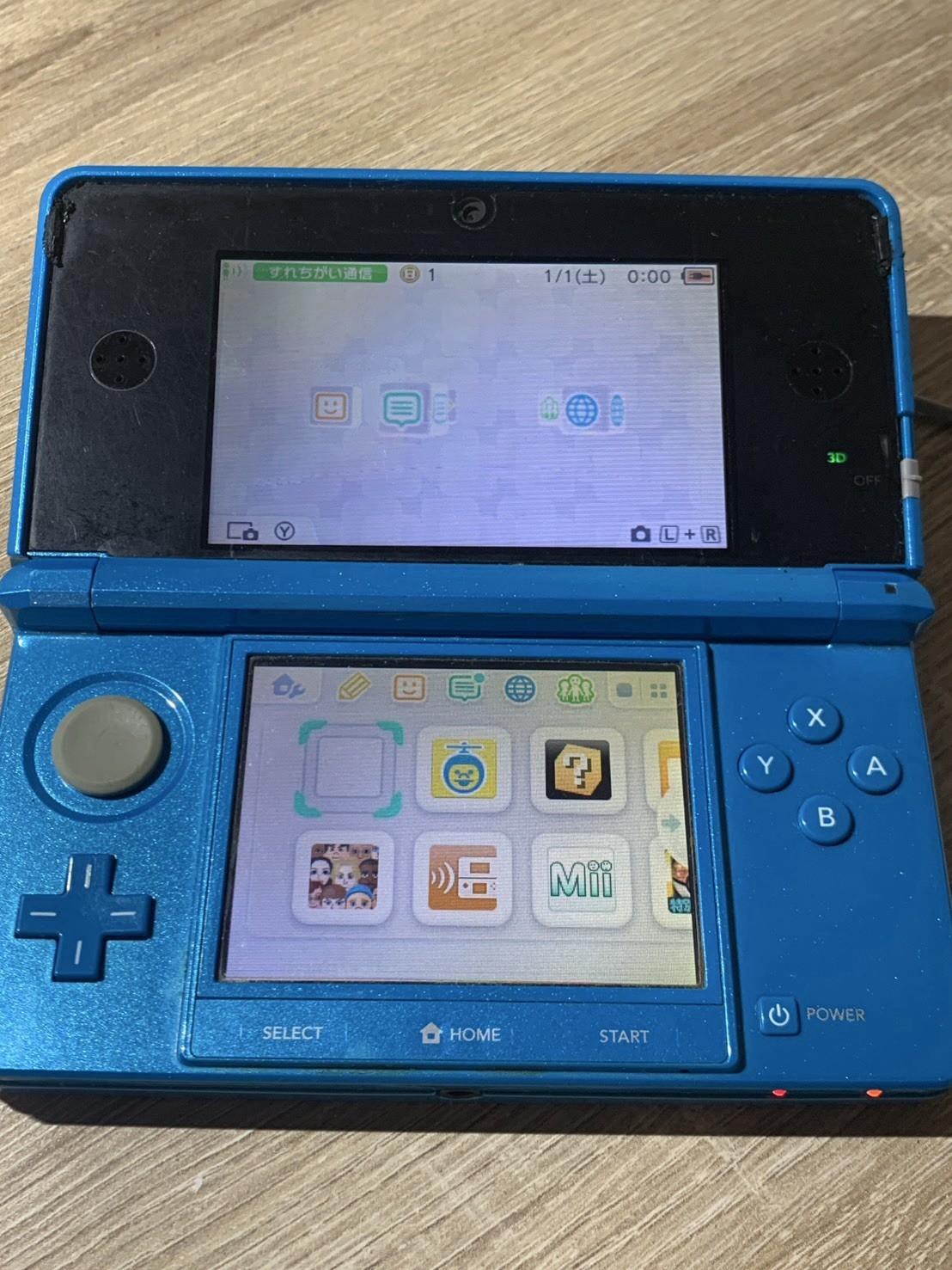 1253 Nintendo 3DS Light Blue Good TESTED