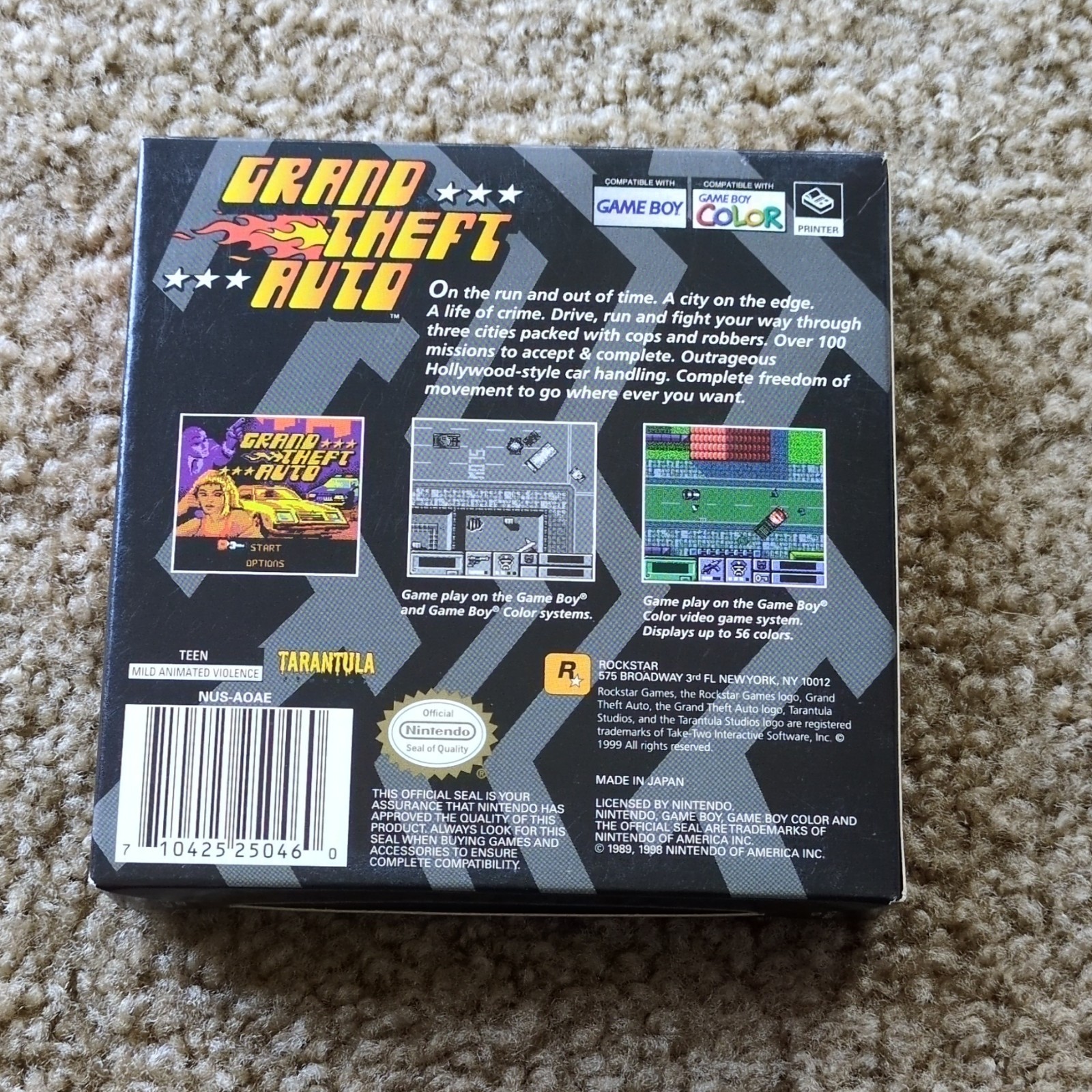 Rockstar Games Grand Theft Auto Game Boy Color Manual Included T NTSC-U/C 1999