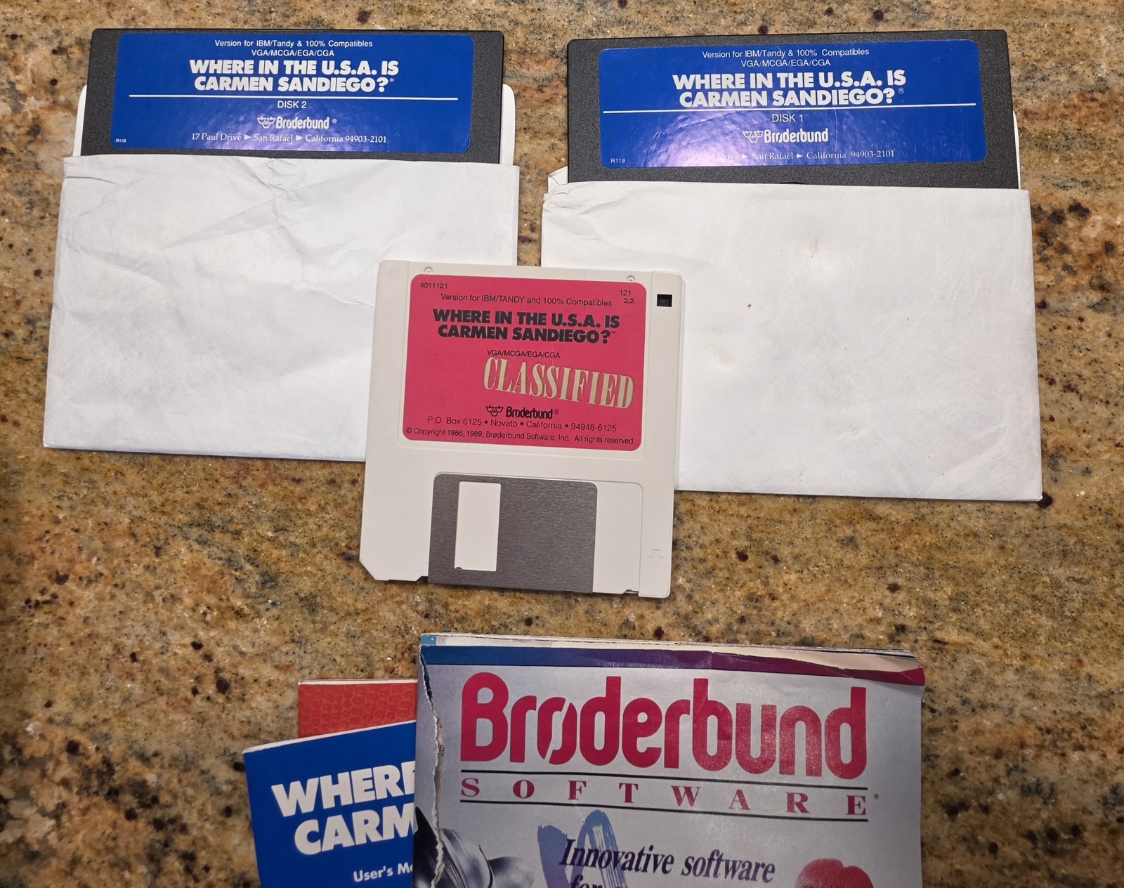 Where in the USA is Carmen Sandiego PC game 5.25″and 3.5″ disks 1989 Some Issues