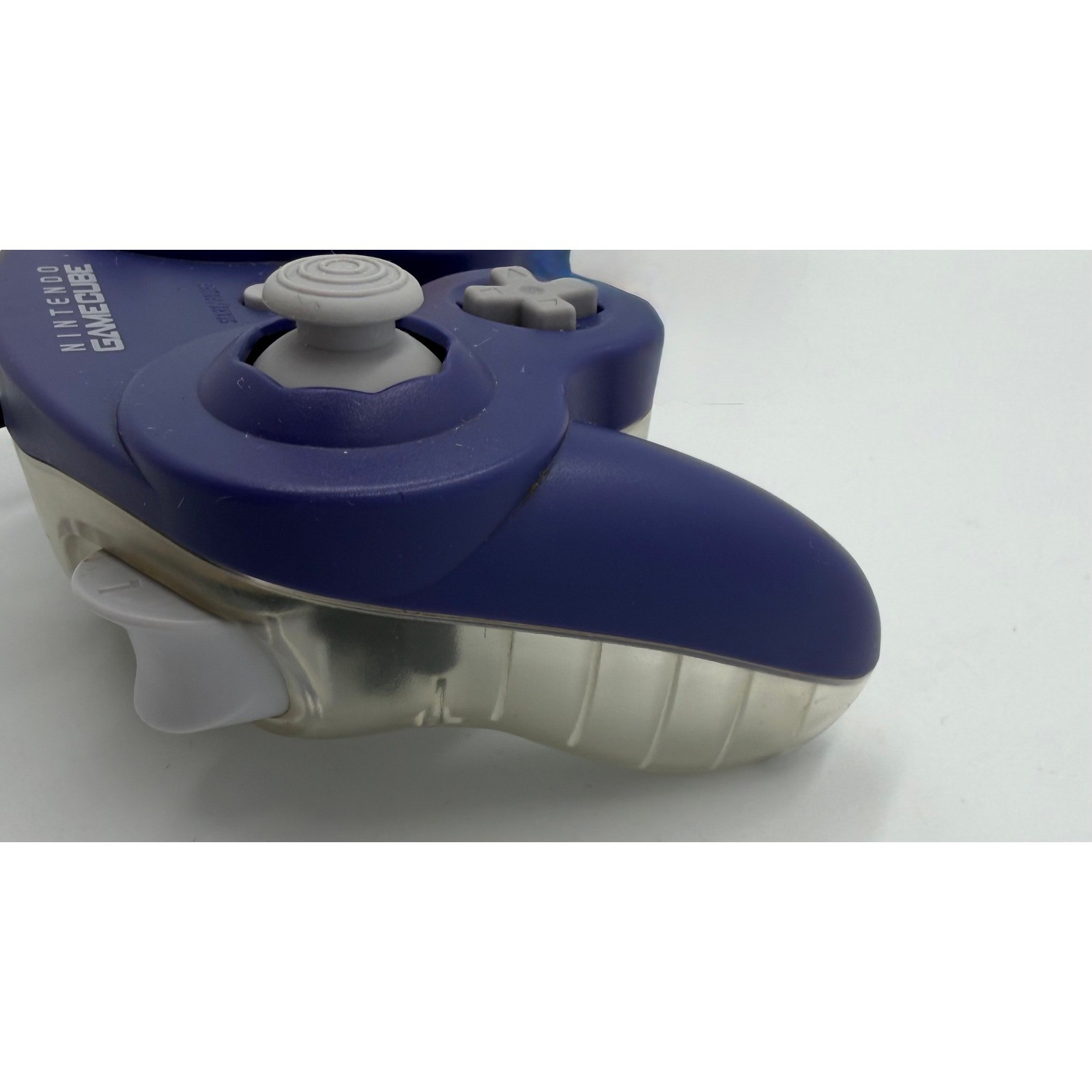 Nintendo GameCube Controller Indigo Clear OEM DOL-003 Purple Translucent Tested
