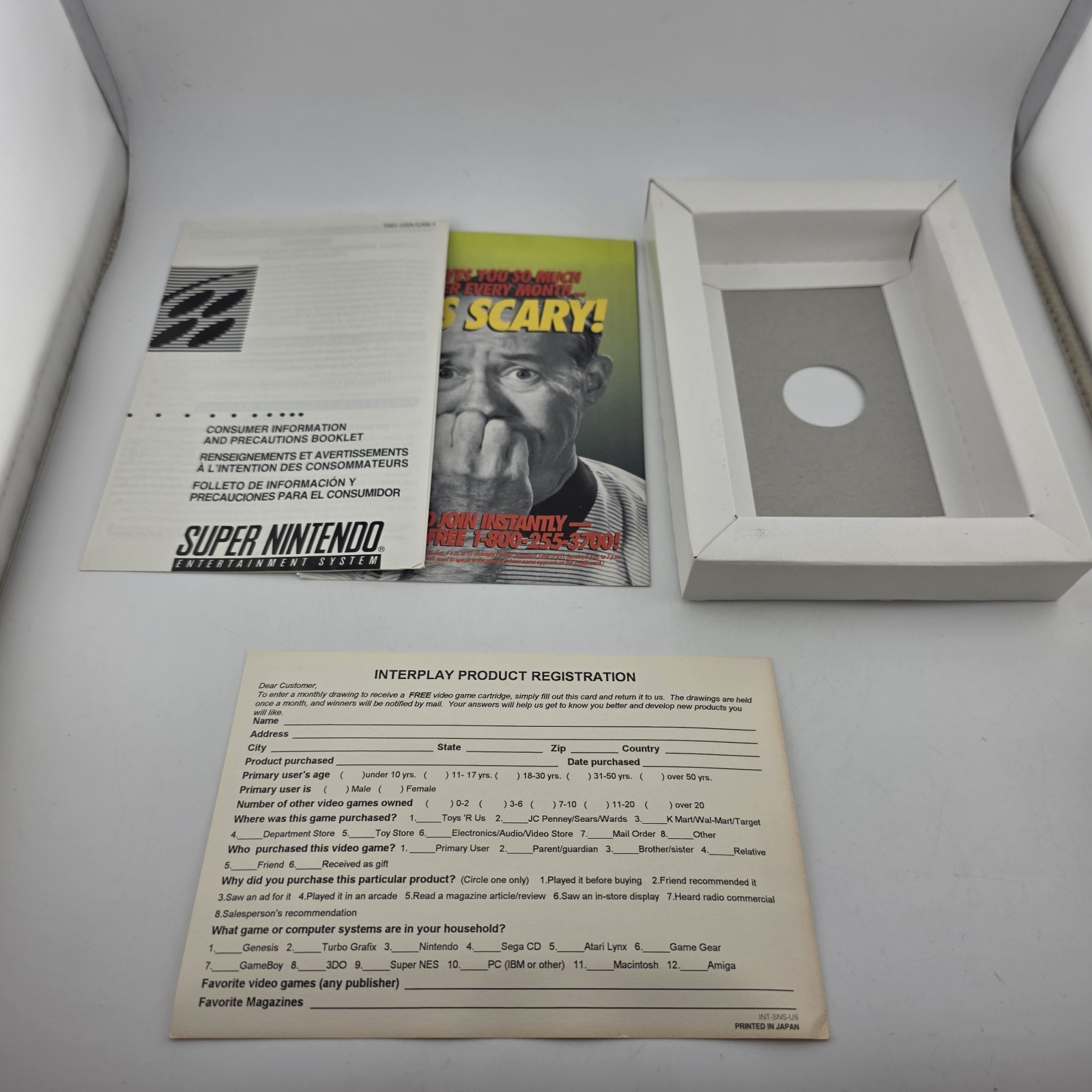Clay Fighter 2 – Box With Reg Card – Super Nintendo Snes – Shrink (No Game)