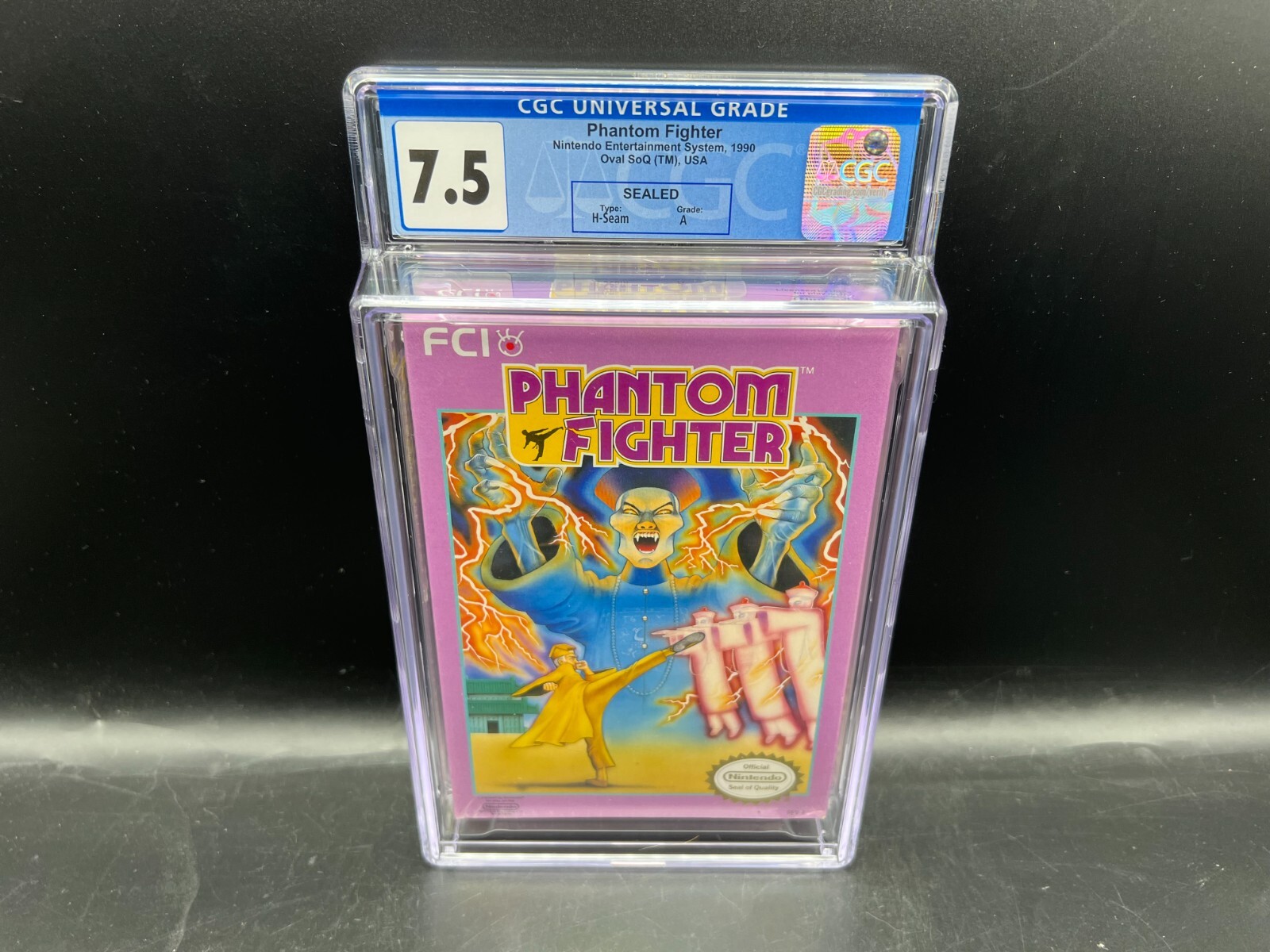Phantom Fighter Nintendo NES CGC 7.5 A FACTORY SEALED WATA VGA