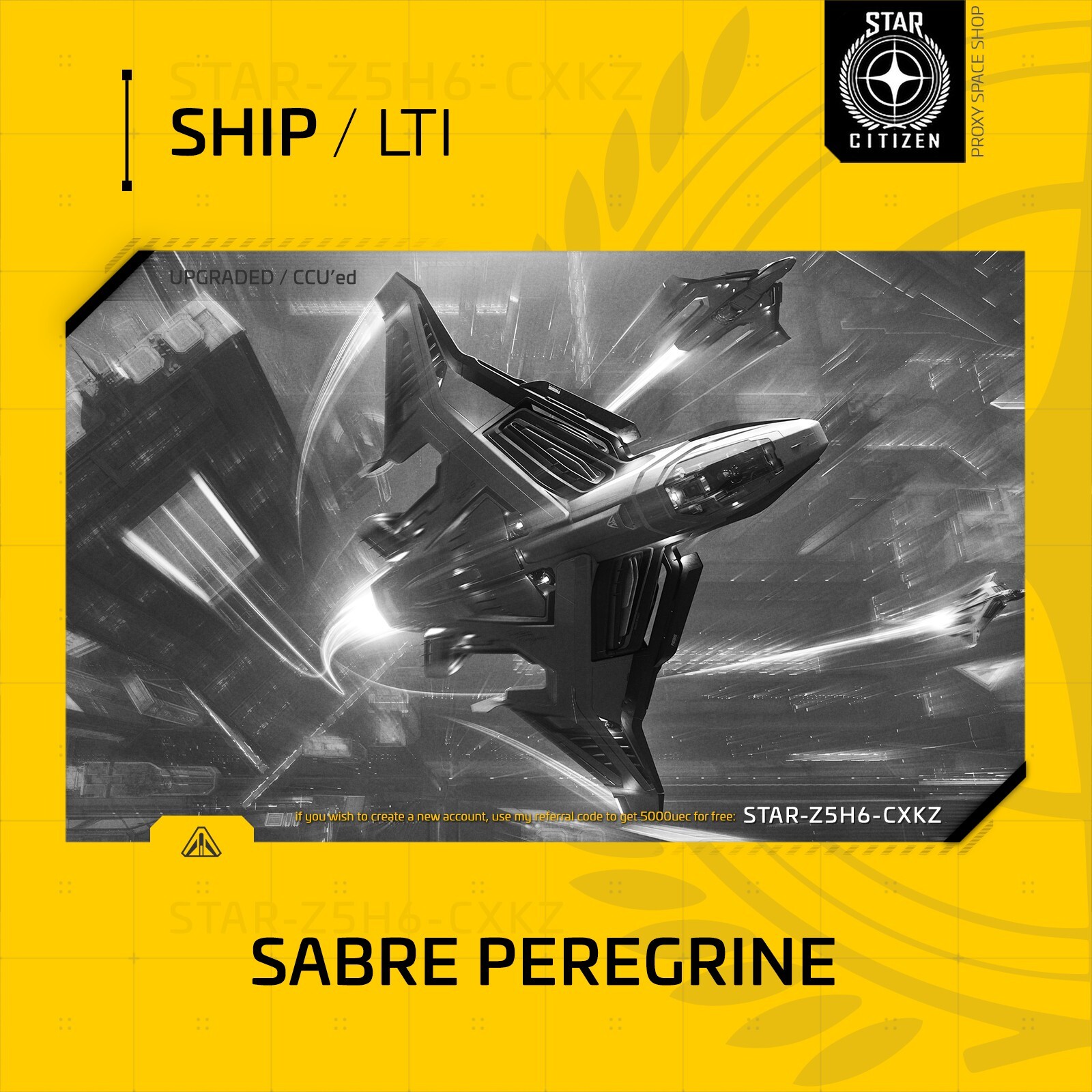 Star Citizen – AEGIS SABRE PEREGRINE – LTI – (Lifetime Insurance)