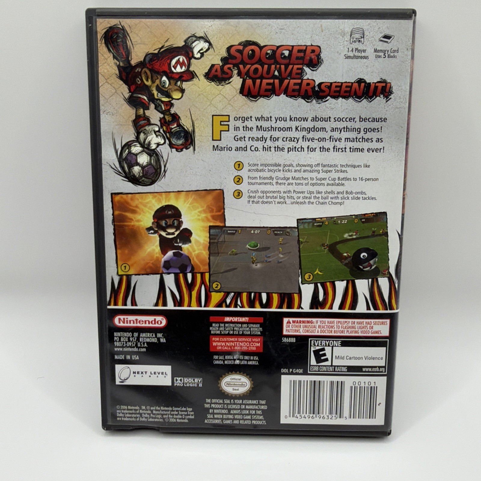 Super Mario Strikers Nintendo Gamecube Complete In Box CIB Tested