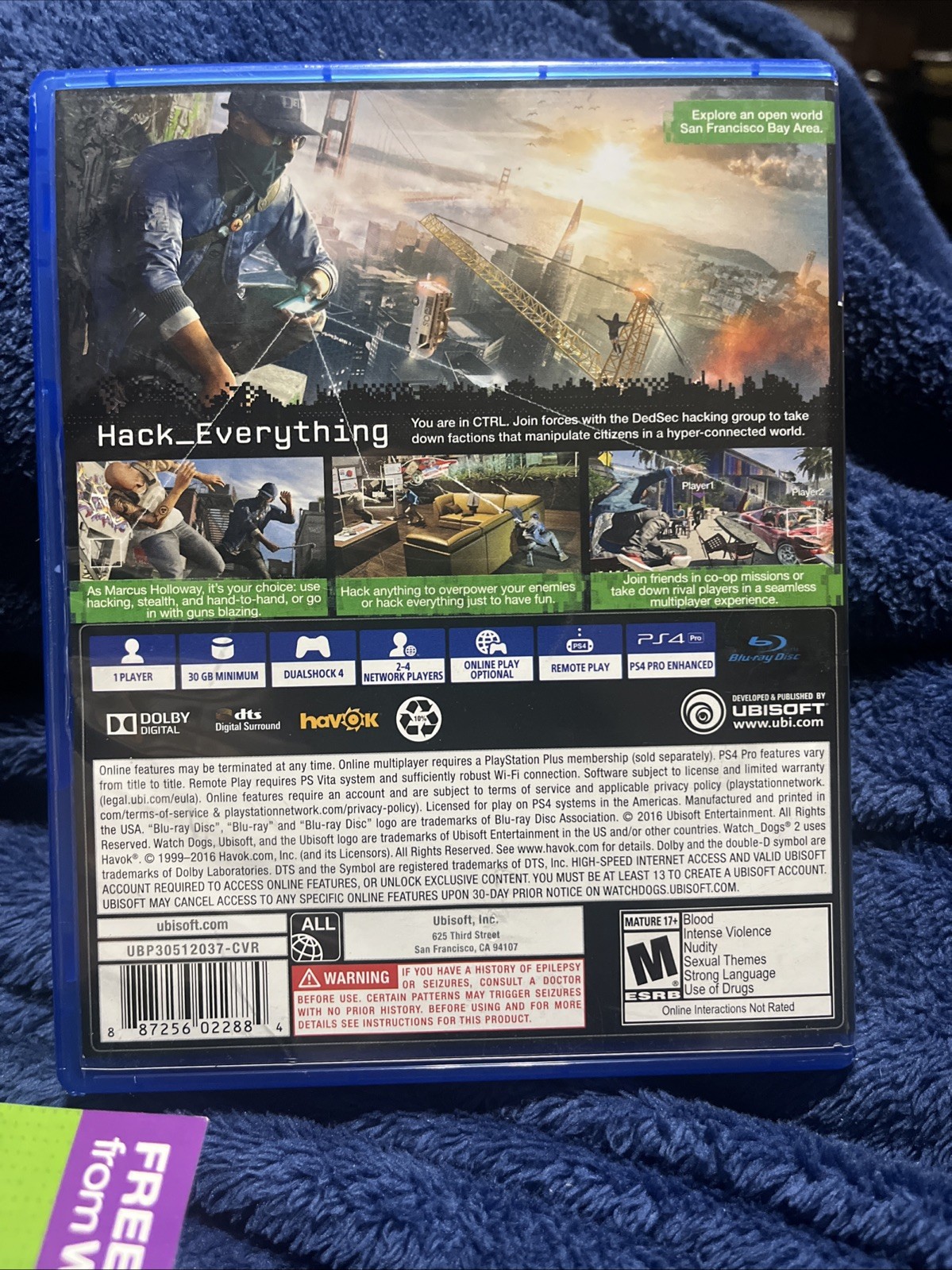 Watch Dogs 2 (PlayStation 4, 2016)