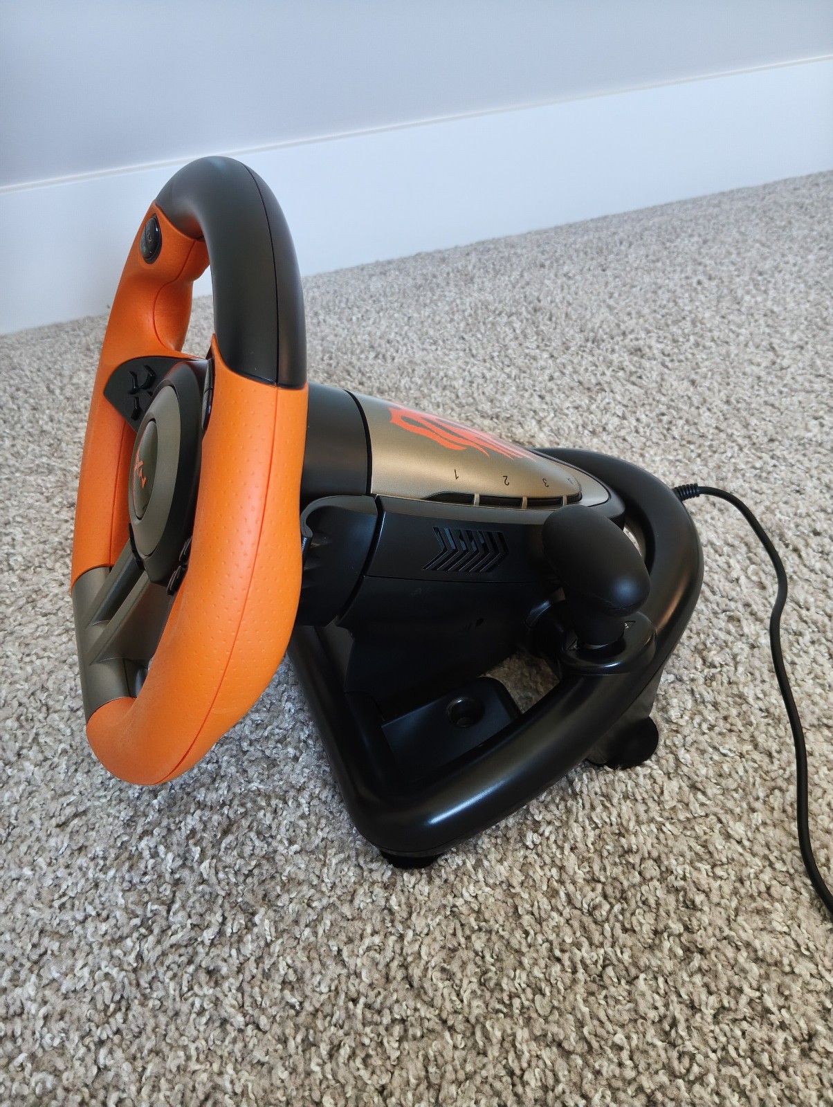PXN V3 Pro USB Racing Game Controller Wheel With Pedals (Orange)