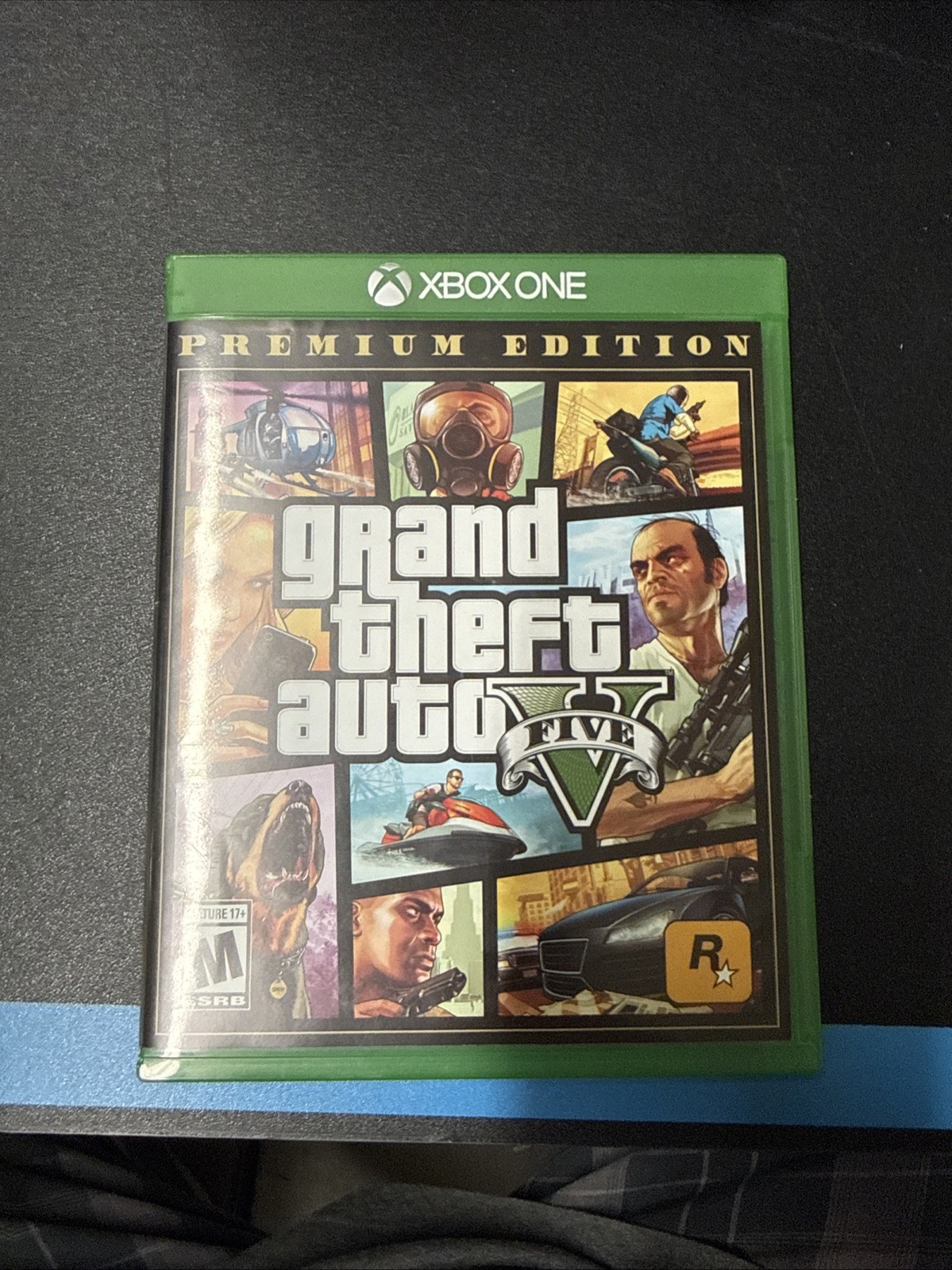 Microsoft Xbox One Console W Pwr Cable- Black – Model 1540 – BUNDLE PKG W 5games