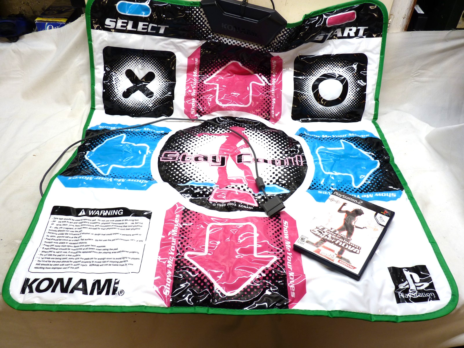 Kanomi PlayStation 2 Dance Revolution Pad w/ Super Nova Game – Works GREAT
