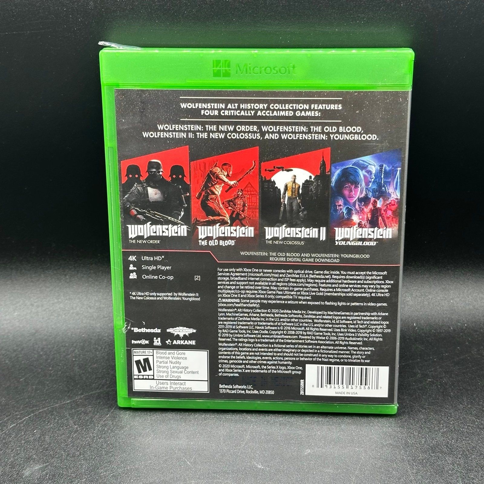 No Code* Wolfenstein Alt History Collection Xbox One