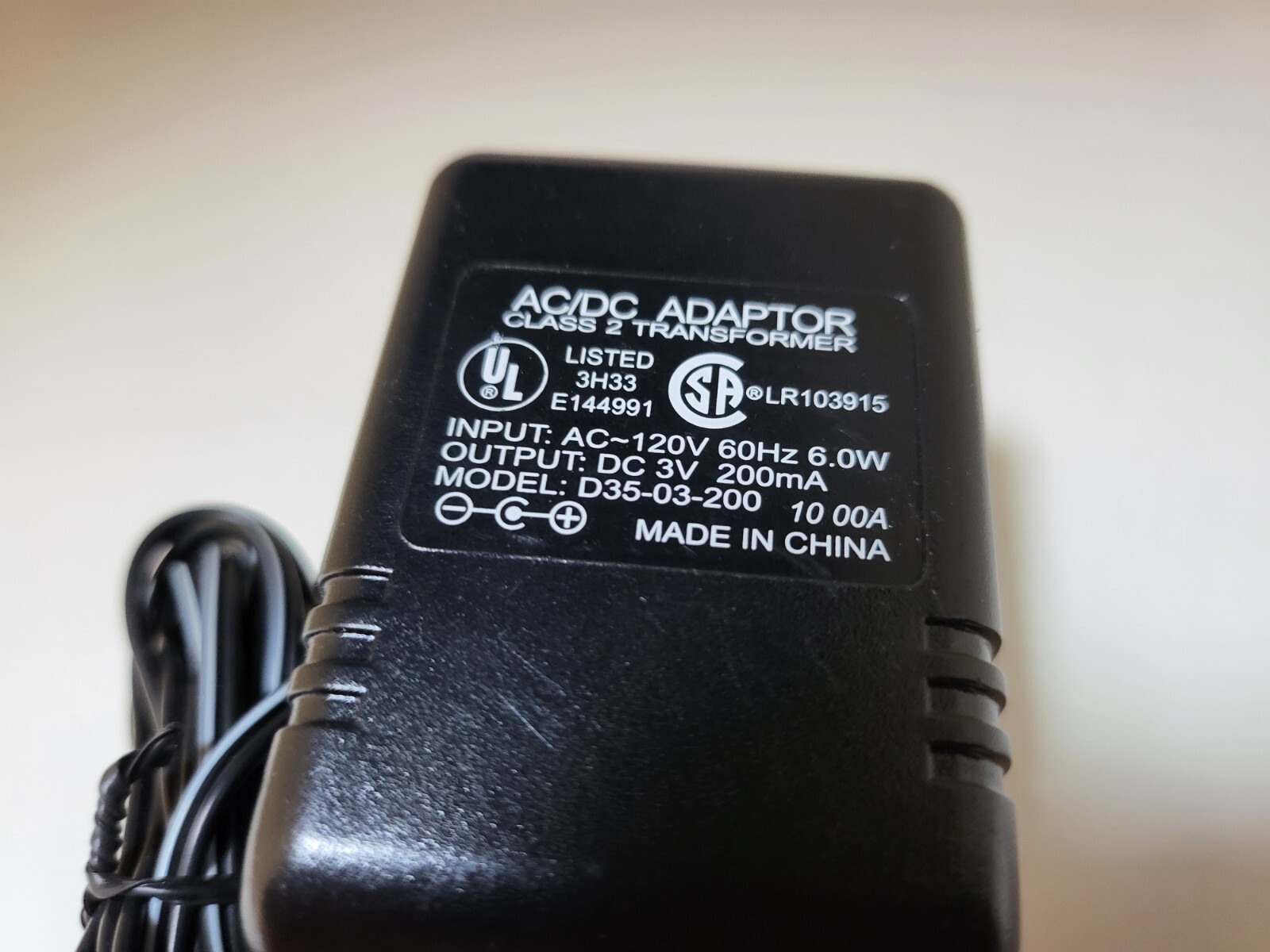 NEW Black 3V 200 mA AC Power Adapter for Nintendo Game boy Color Console #P40
