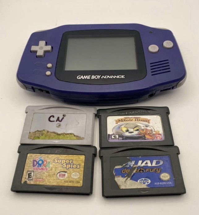Nintendo Game Boy Advance AGB-001 Indigo Purple Console AS-IS