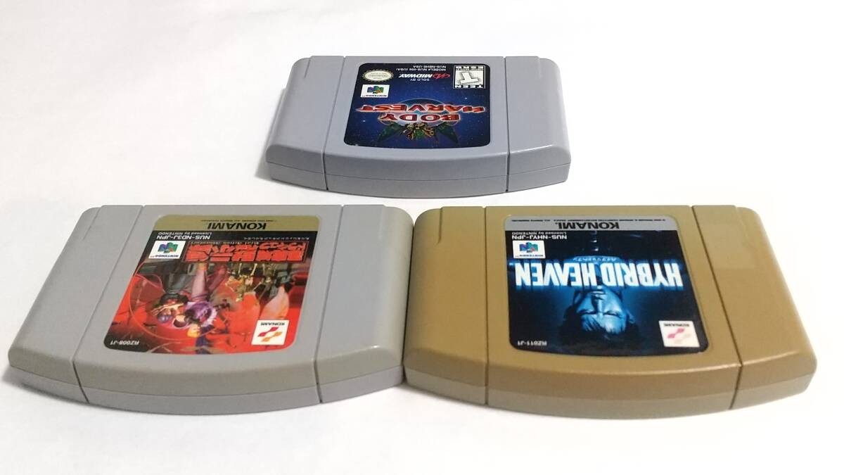 Nintendo 64 Body Harvest Castlevania Apocalypse Hybrid Heaven Game Cartridge Set