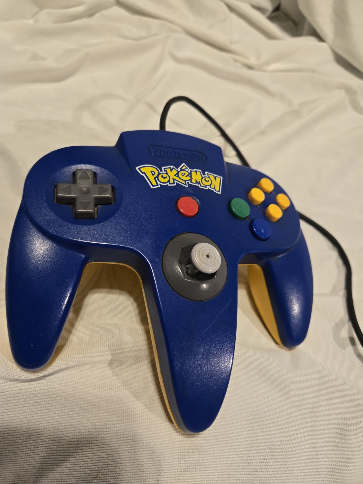Nintendo 64 Pokemon Edition N64 Controller Blue & Yellow GOOD Rare