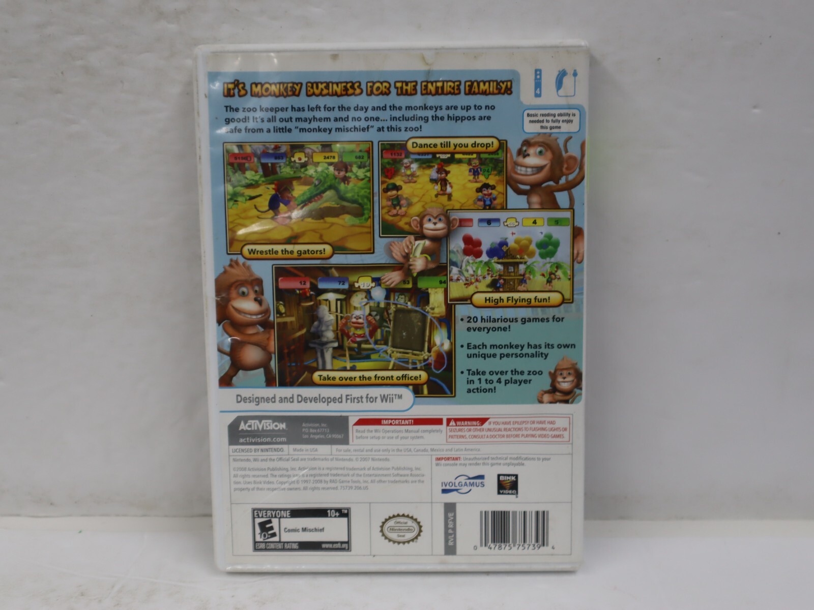 Monkey Mischief!: Party Time (Wii, 2008) CIB