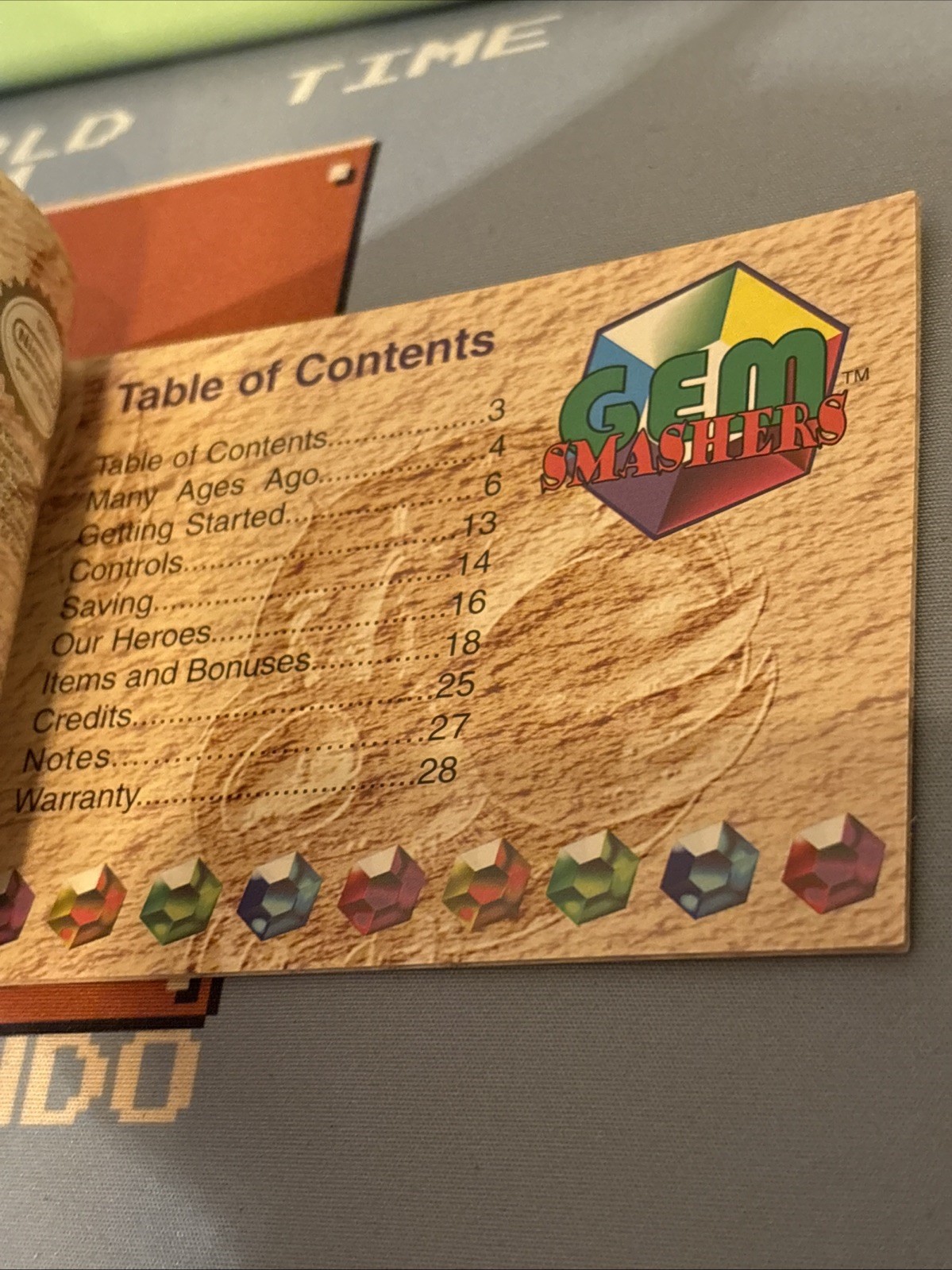 Gem Smashers Manual Booklet Nintendo Game Boy Advance GBA Authentic