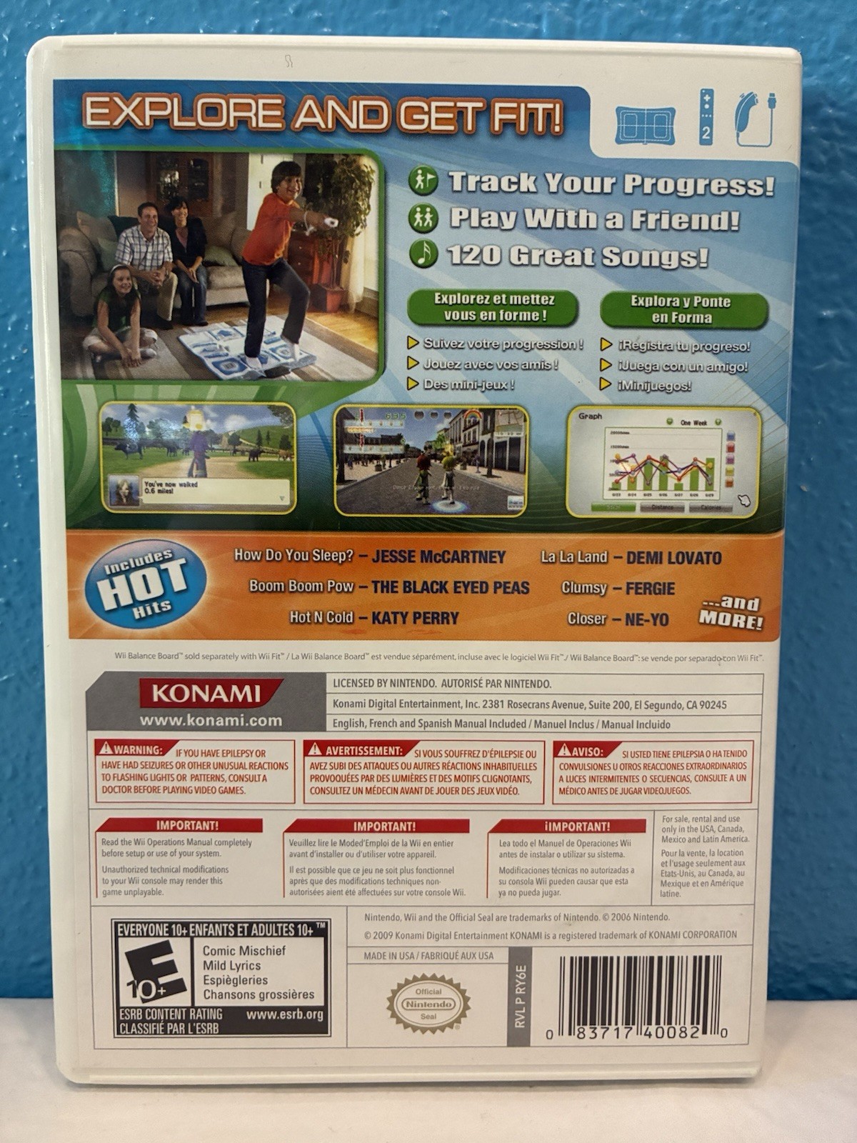 Dance Dance Revolution Hottest Party 1&2 Nintendo Wii Bundle w/ Dance Pad Mat