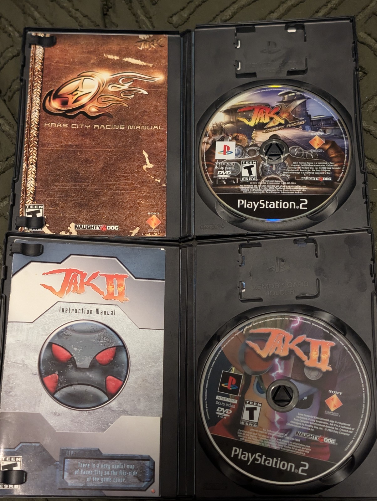Jak 2 And Jak X Combat Racing Bundle (Sony Playstation 2 PS2) Lot (2) CIB