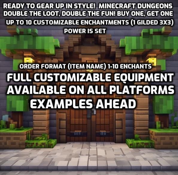 Minecr@ft Dungeons: Custom Gilded Gear shop – Weapons & Armor