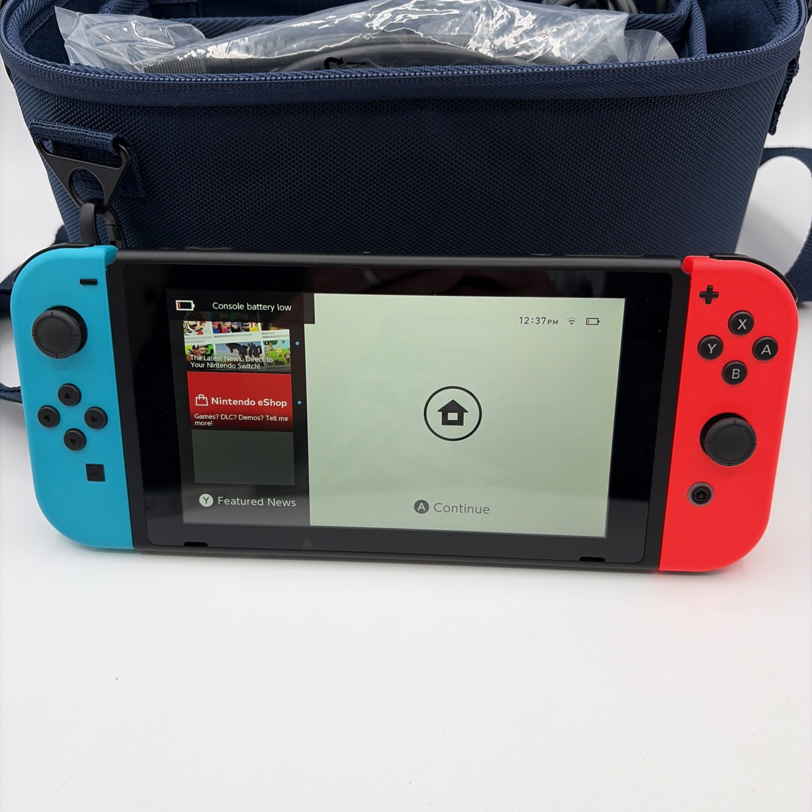 Nintendo Switch Handheld Console Blue Red – Excellent Mint Cond with Extras