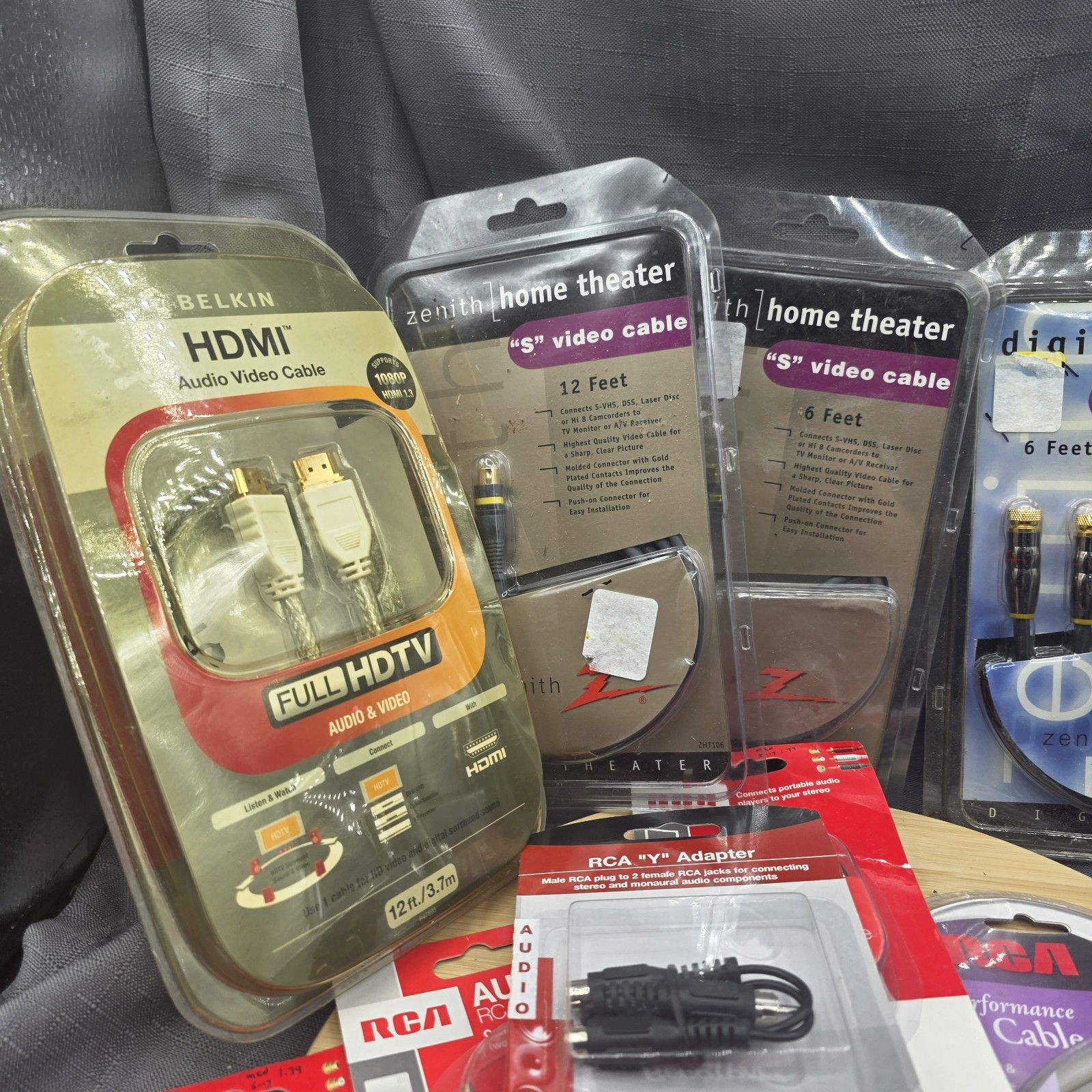 NOS Lot Of 12 F & S Video, Y Adapters, 3.5mm, And HDMI Cables