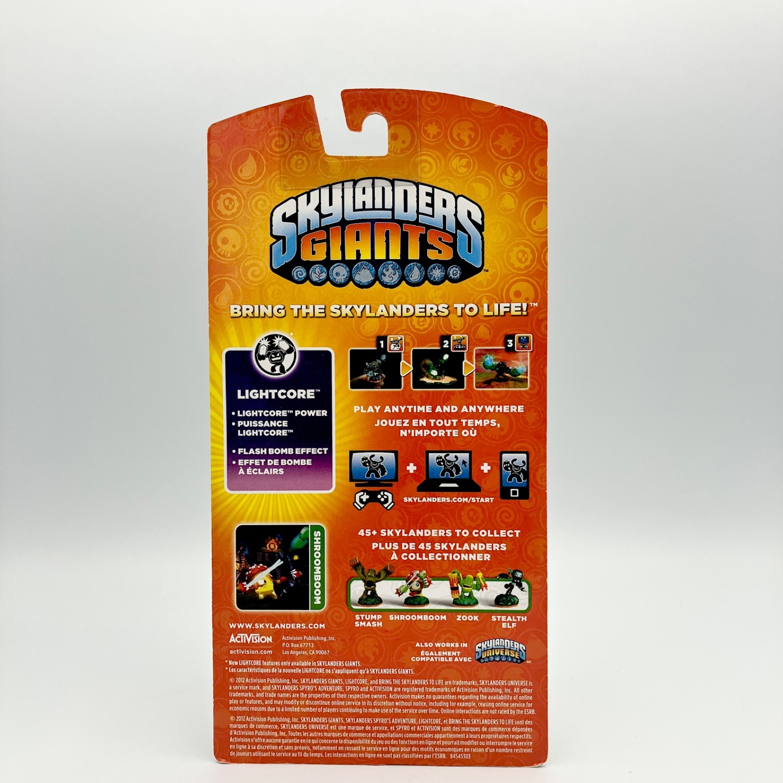 Skylanders Giants Shroomboom Lightcore Figure NIB Activision NEW SEALED