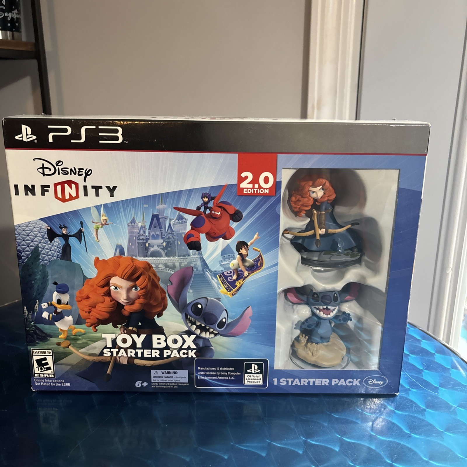 Disney Infinity 2.0 Edition Toy Box Starter Pack PS4 Stitch & Merida Figurines!
