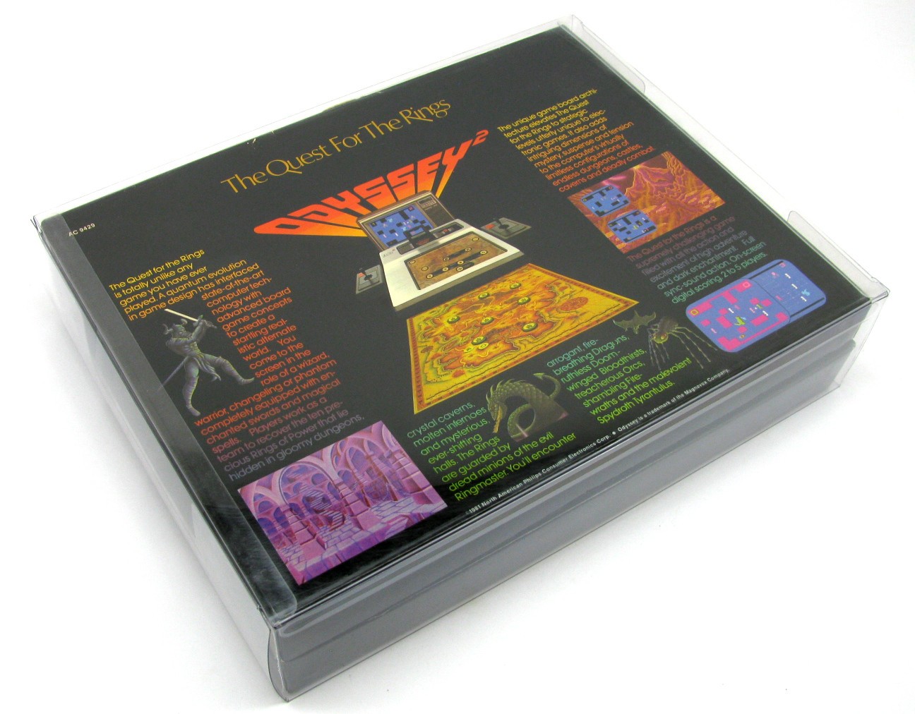 3x CLEAR PLASTIC PROTECTIVE BOX / SLEEVE FOR BIG BOX MAGNAVOX ODYSSEY 2 GAMES