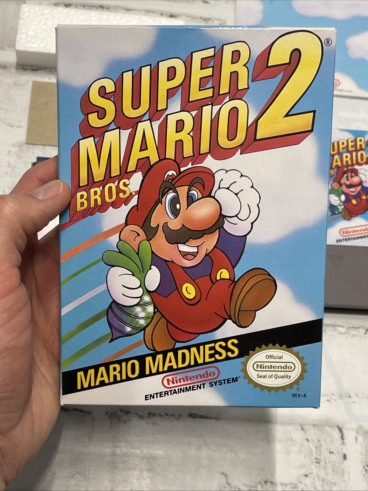Nintendo NES Super Mario Bros 2 Oval Complete CIB Vintage EXCELLENT Tested Game