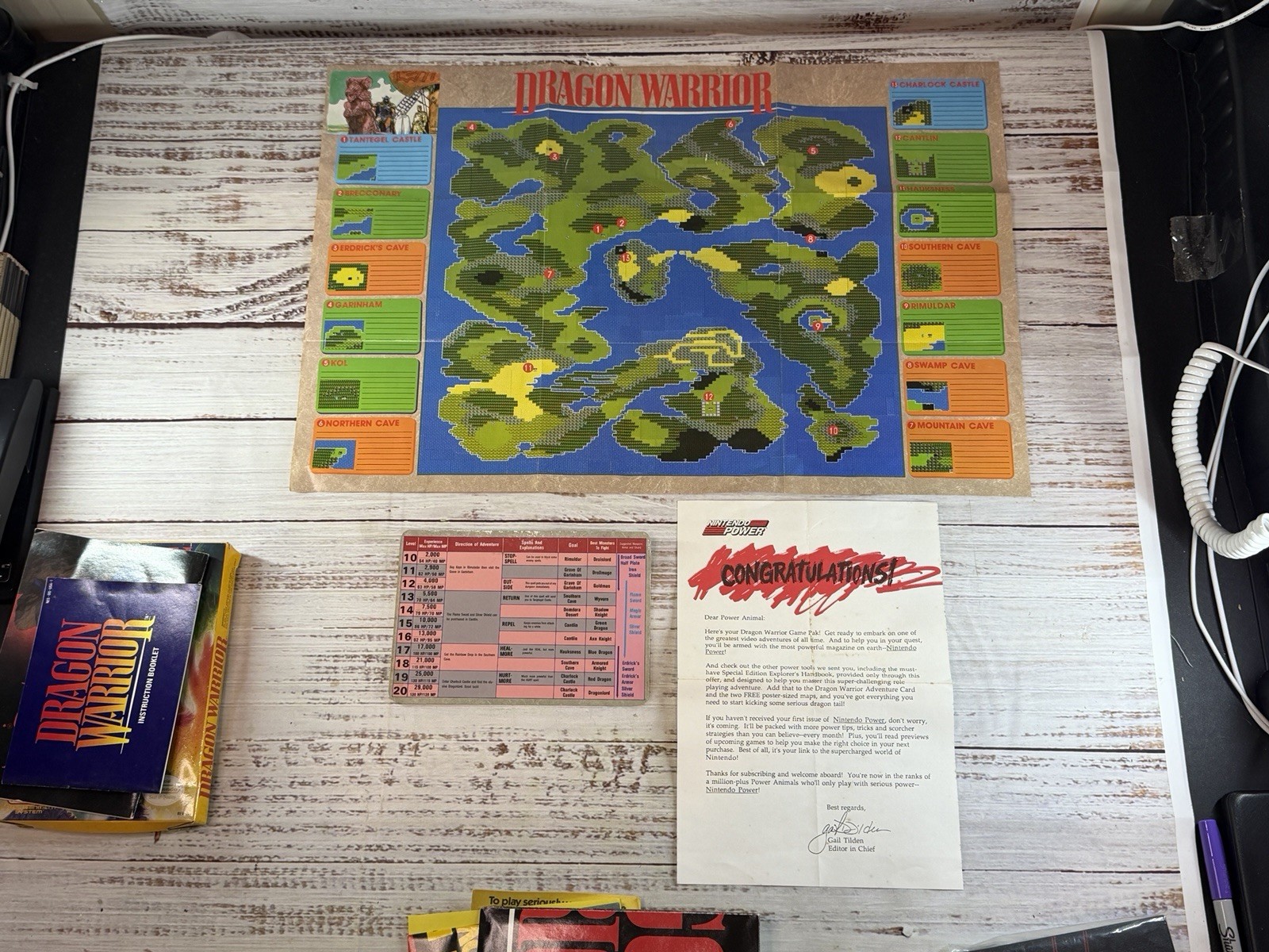 Oval Seal Dragon Warrior Complete In Box Nintendo NES Maps Charts Factory MINT