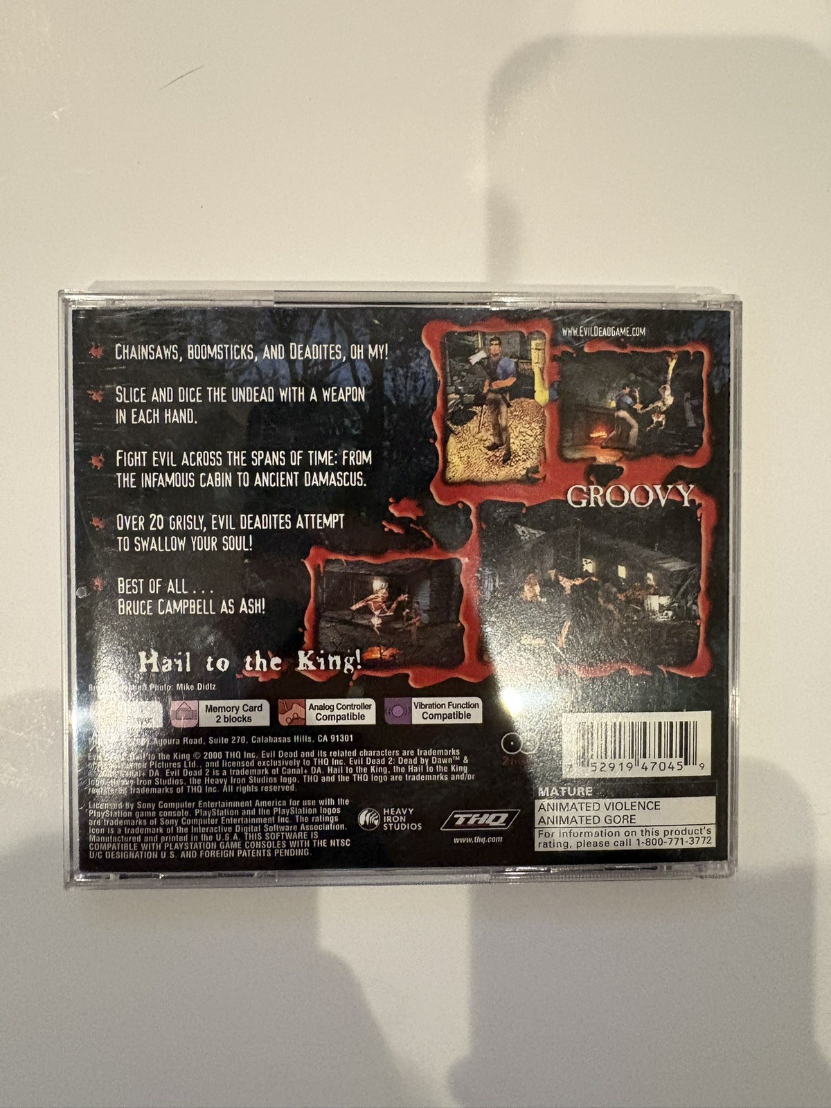 Evil Dead Hail to the King Sony PlayStation PS1 Video Game CIB Survival Horror