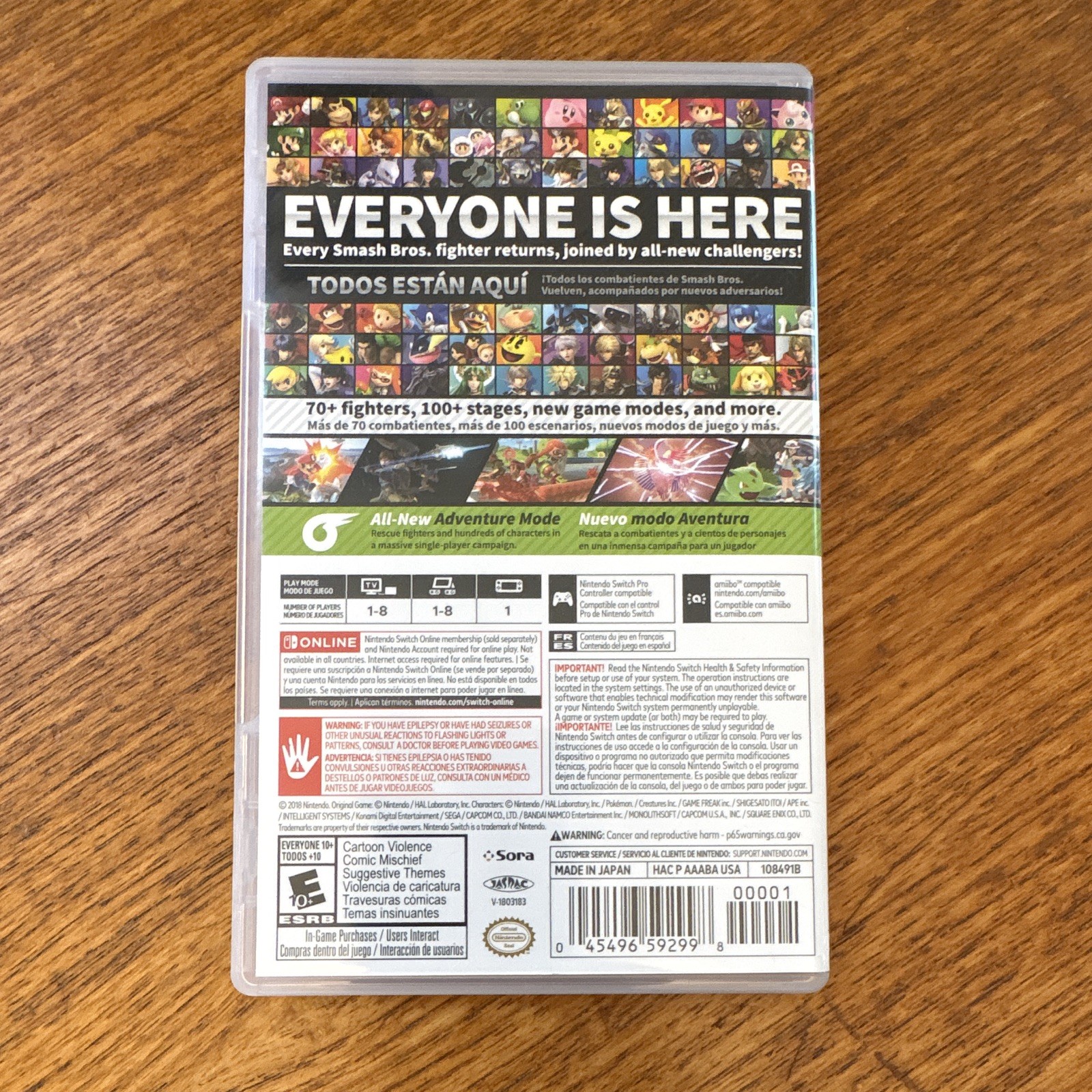 Nintendo Super Smash Bros. Ultimate Switch Cartridge & Case Multiplayer