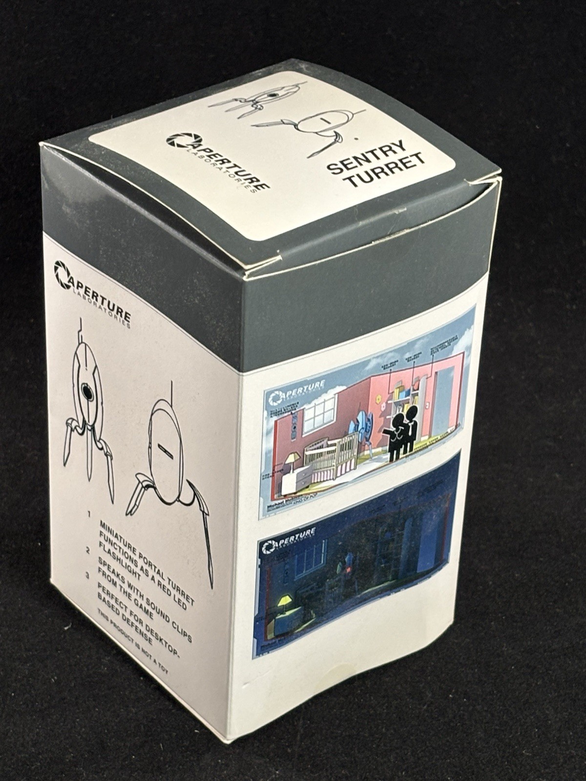 Portal 2 Sentry Turret LED Flashlight Now Talking! Aperature 2011 CIB Works!
