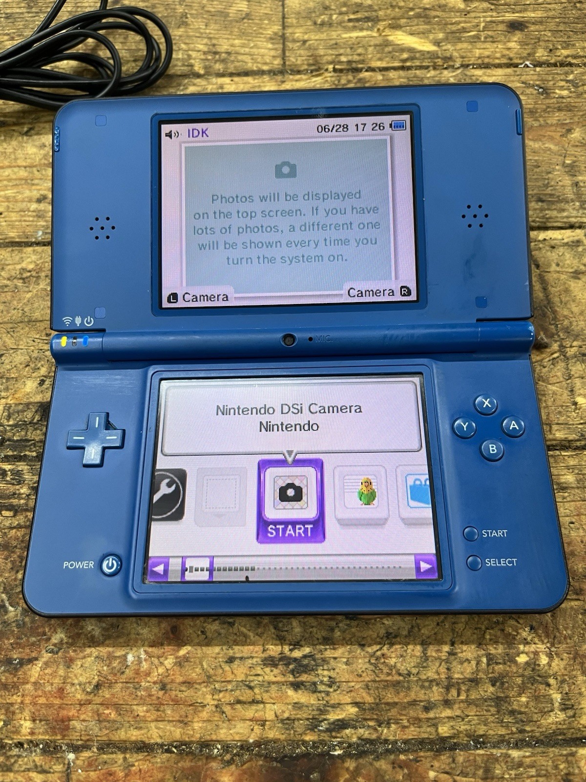 Nintendo DSi XL Blue/Black Handheld Console Wi-Fi Charger Cable & Zoolz Game