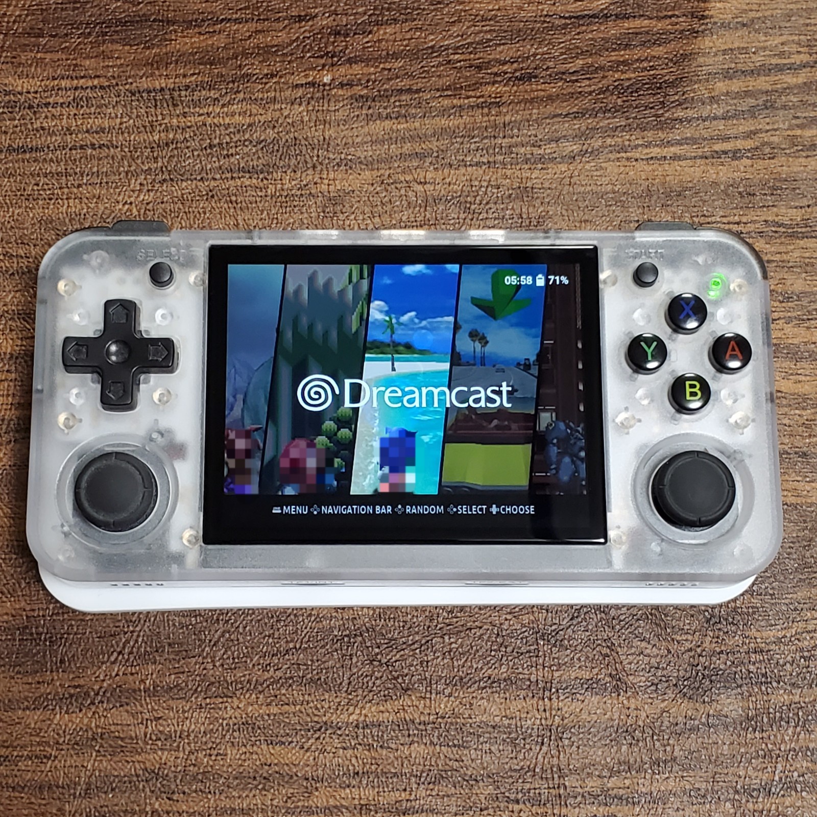 RG35XX H White Anbernic Retro Handheld Game Console ROCKNIX Transparent 16G+128G