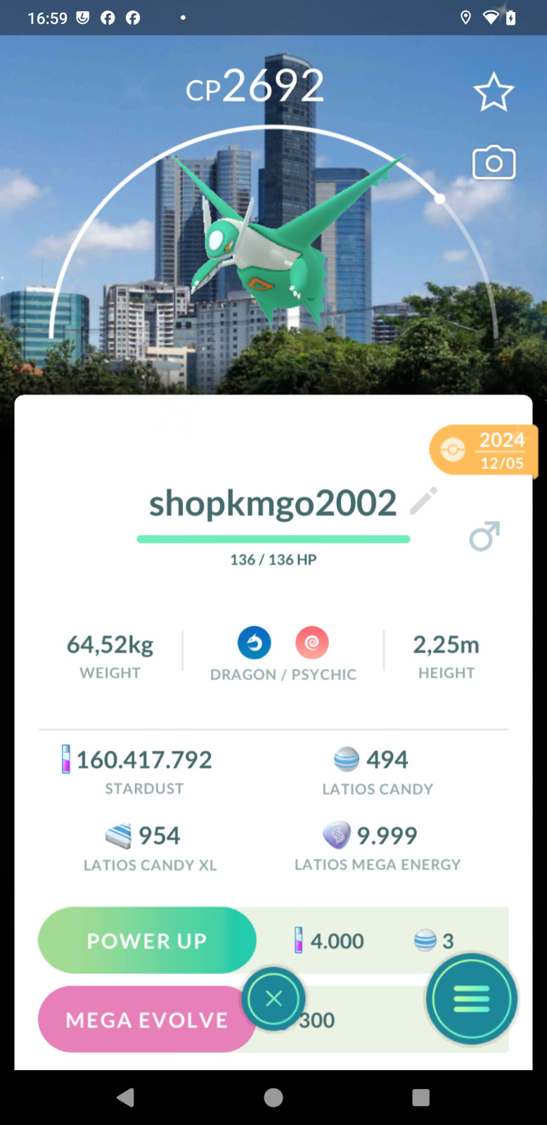 Pokémon Shiny Latios Surabaya Background