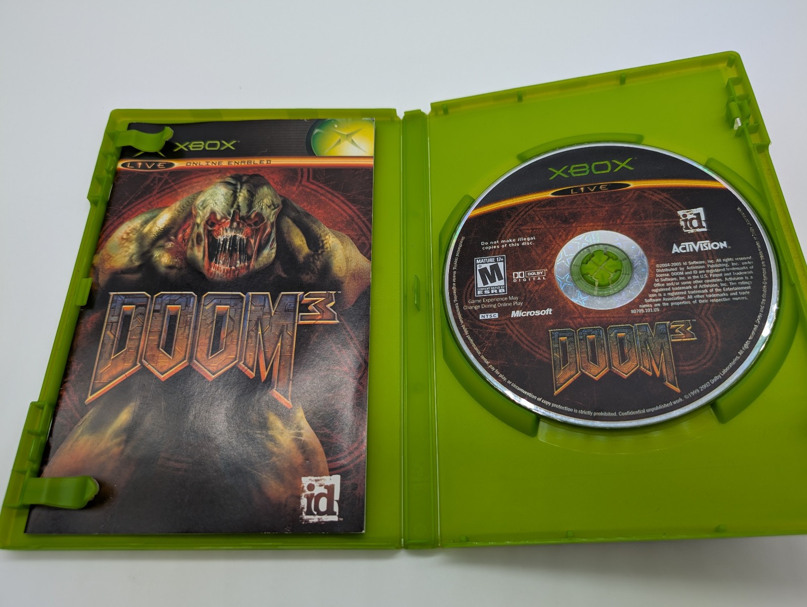Doom 3 (Xbox, 2005) GOOD W/MANUAL! MAIL IT TOMORROW!